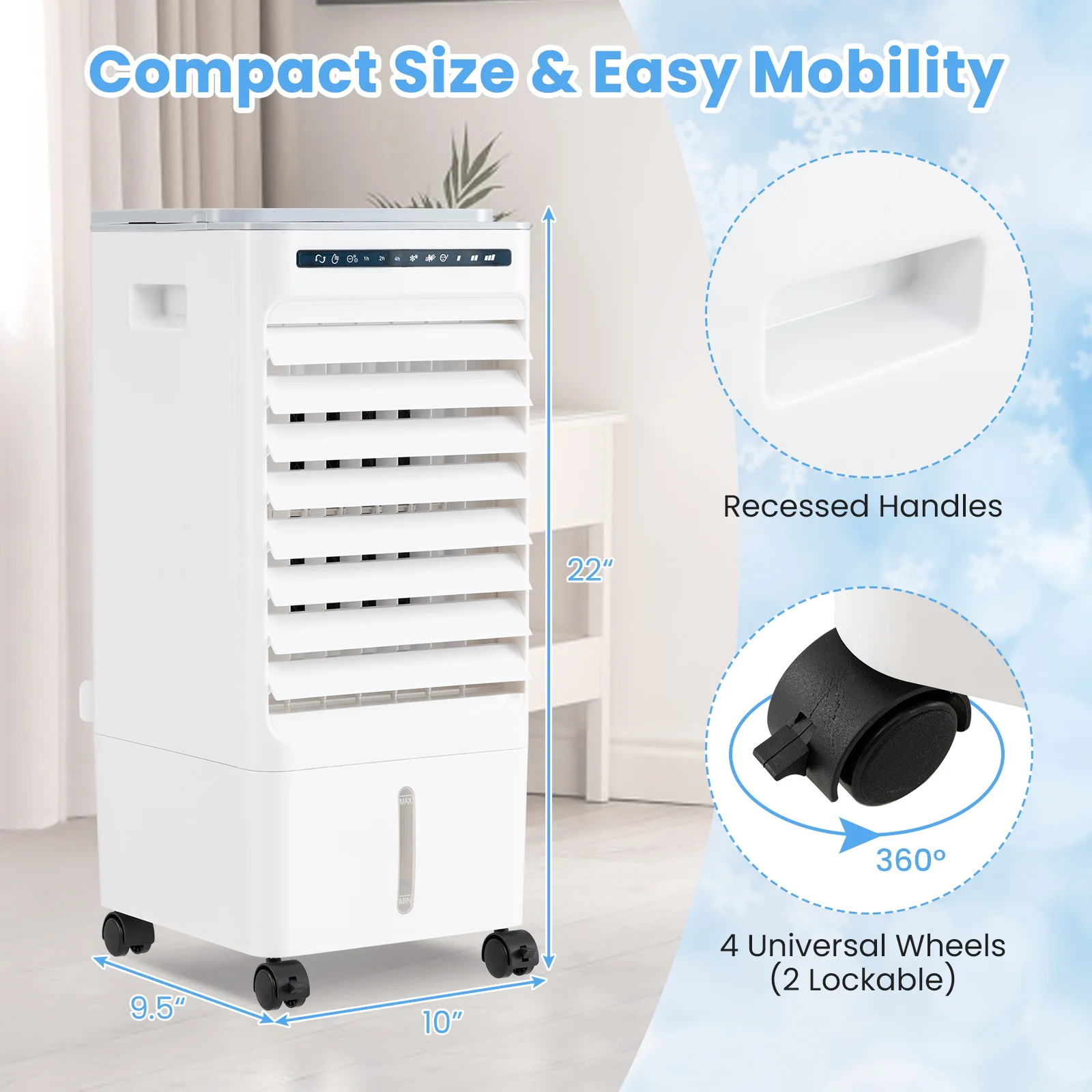 3-In-1 Evaporative Portable Air Cooler, Remote Control, White - Image 4