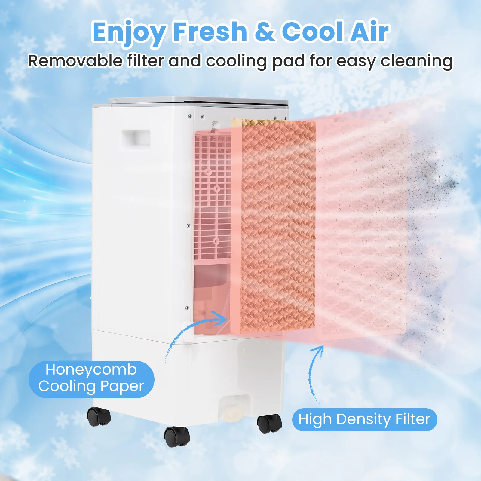 3-In-1 Evaporative Portable Air Cooler, Remote Control, White - Image 6