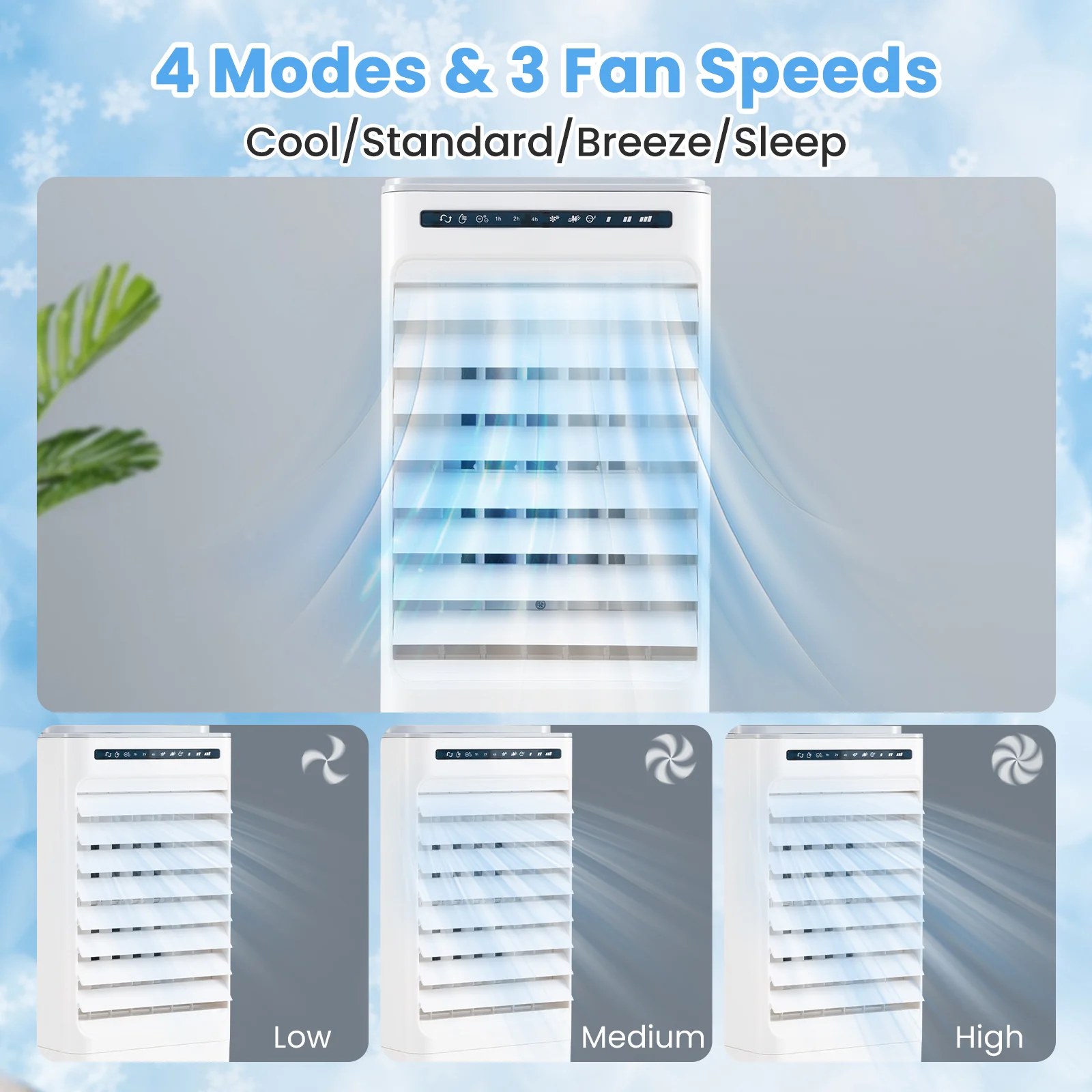 3-In-1 Evaporative Portable Air Cooler, Remote Control, White - Image 8