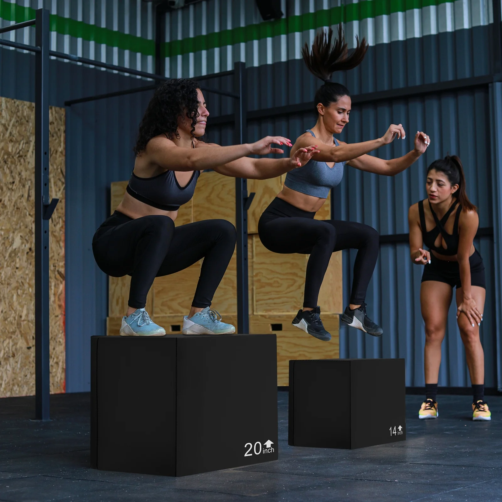 3 In 1 Foam Plyometric Box, 16 Inches, 3 Heights, Easy To Clean PU Cover - Image 6