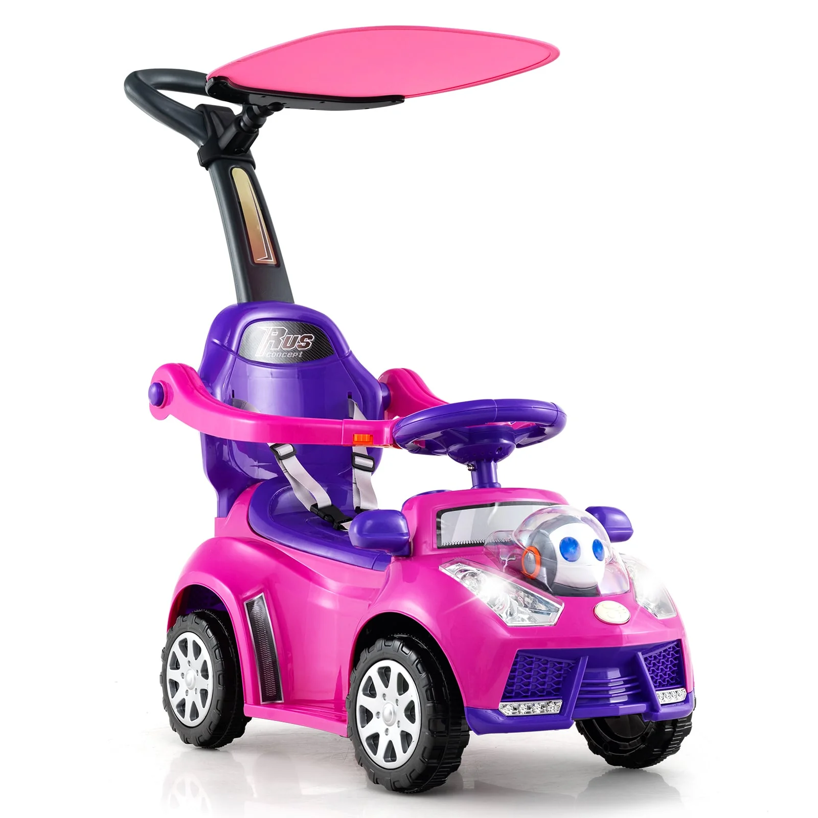 3 In 1 Push Car Stroller, Pink