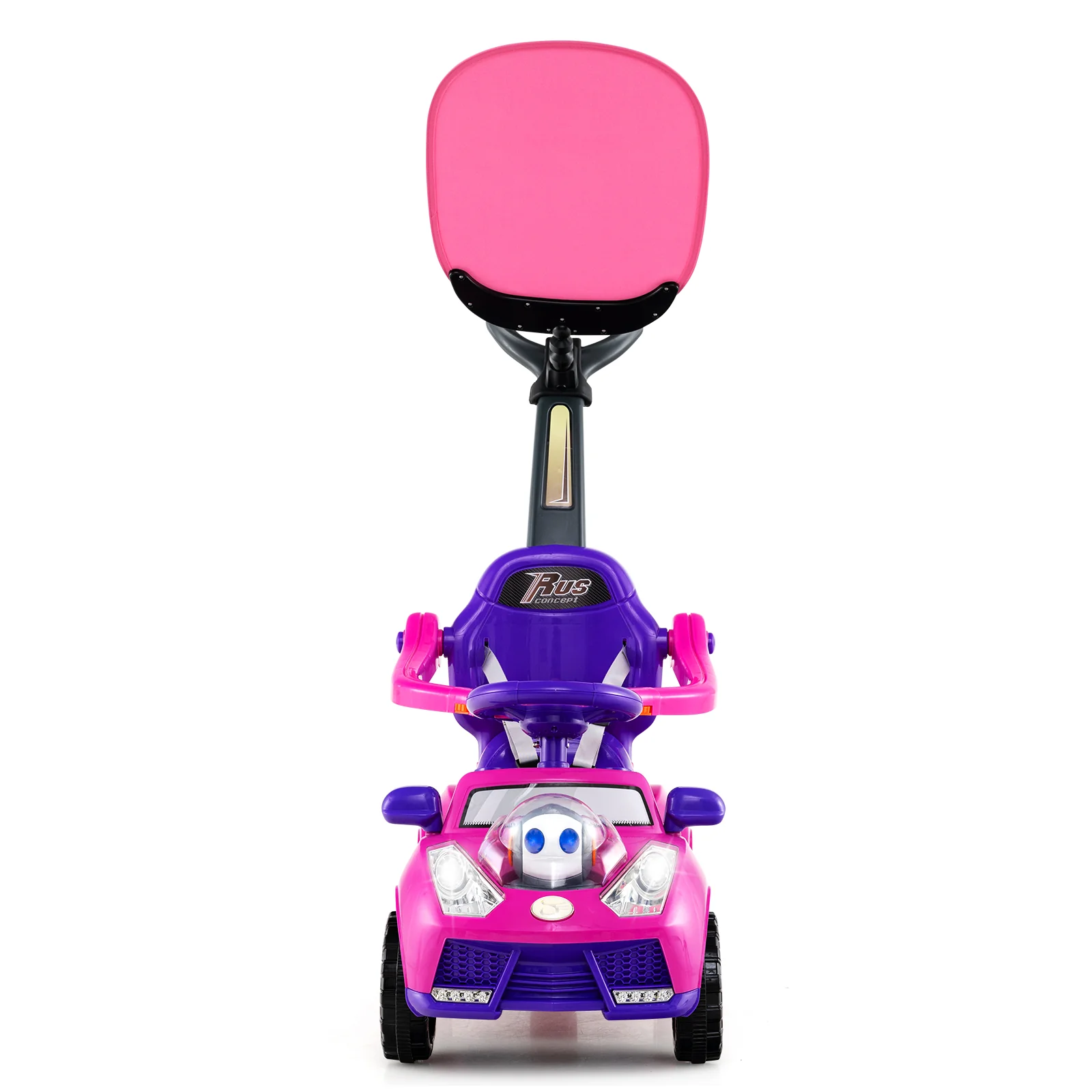 3 In 1 Push Car Stroller, Pink - Image 5