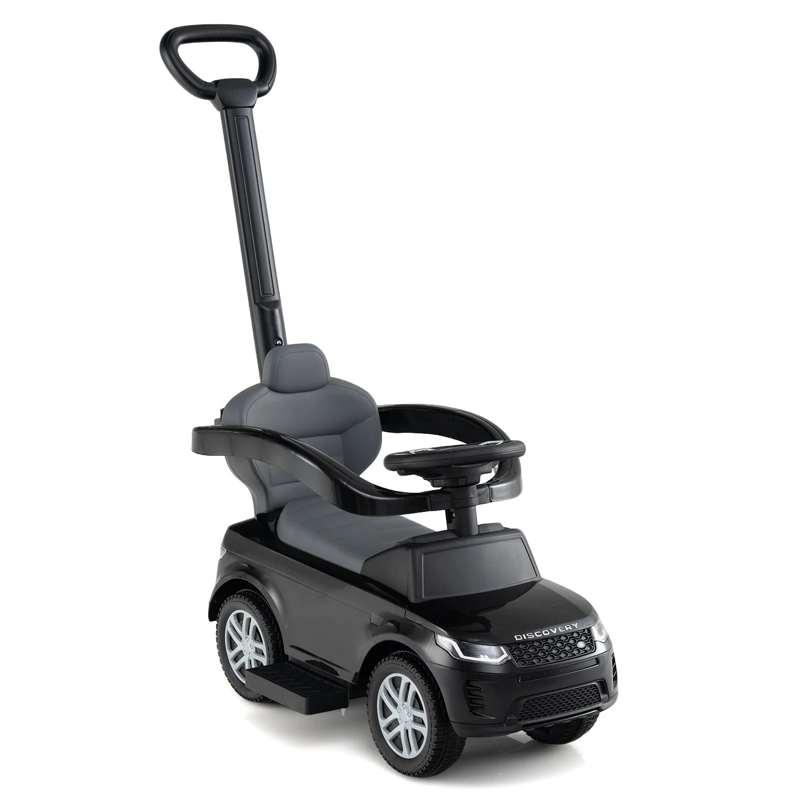 3 In 1 Push Car With Removable Handle, Guardrail, 18-36 Months, Black