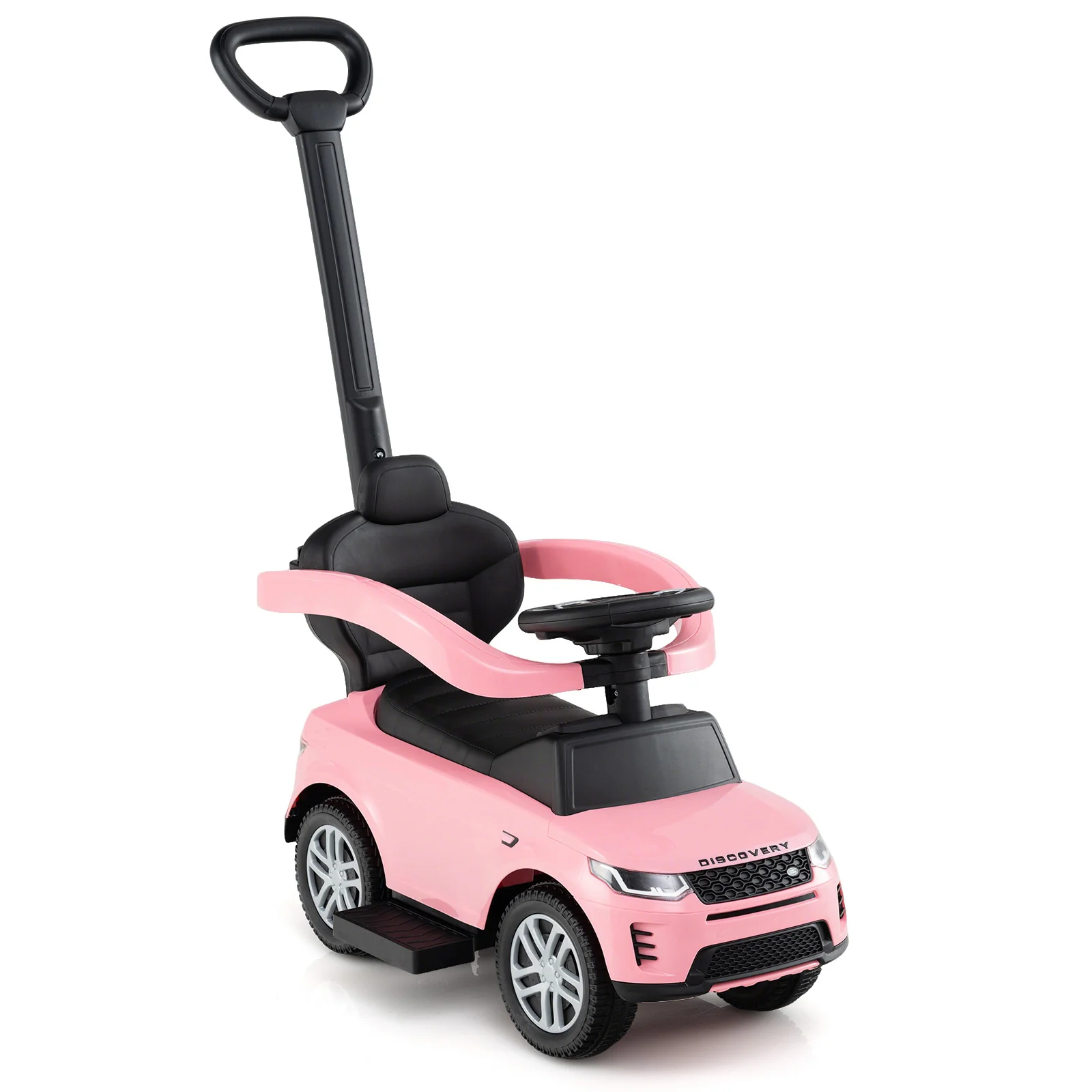 3 In 1 Push Car With Removable Handle, Guardrail, 18-36 Months, Pink