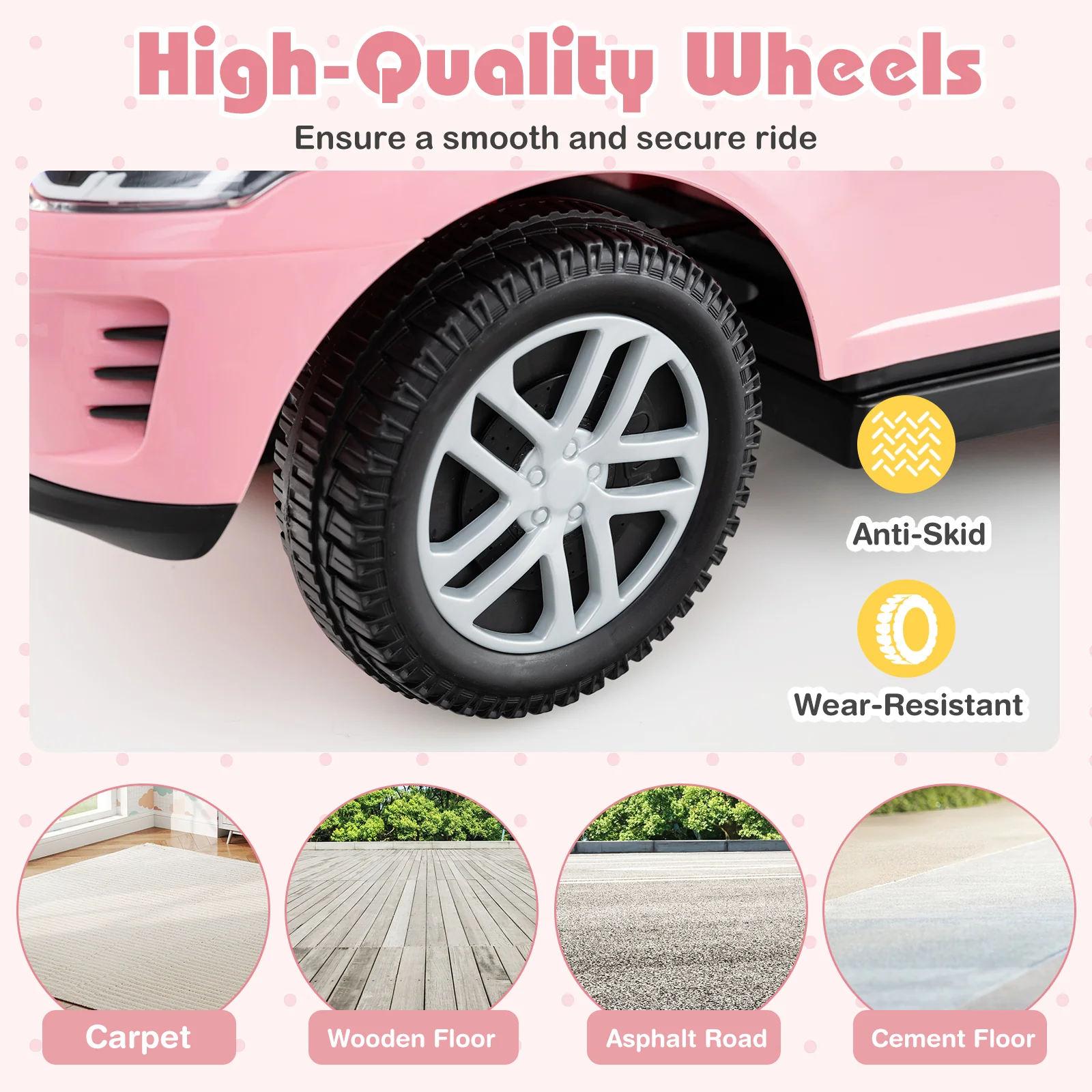 3 In 1 Push Car With Removable Handle, Guardrail, 18-36 Months, Pink - Image 10