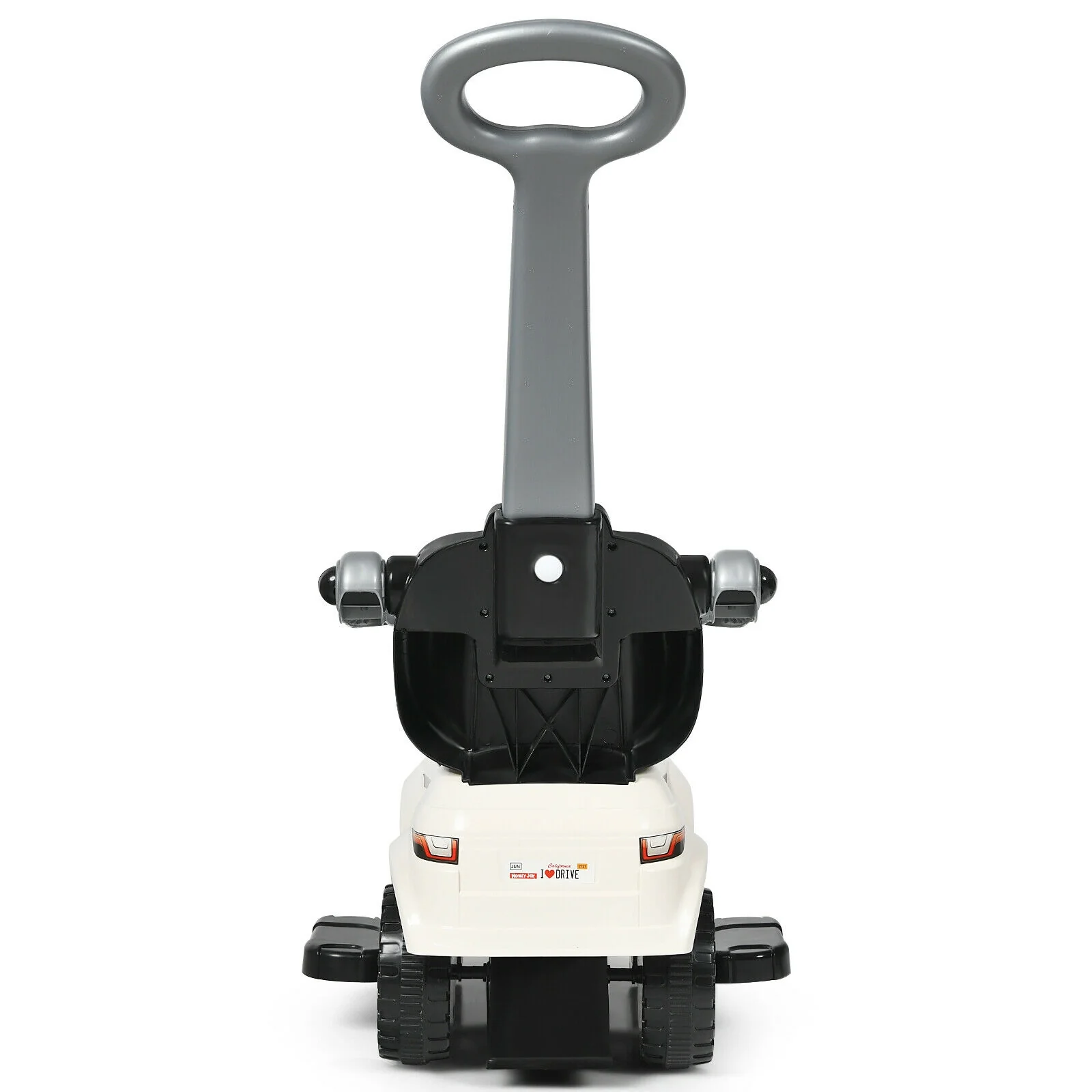 3 In 1 Ride On Push Car, Toddler Stroller, Sliding Car With Music, White - Image 5