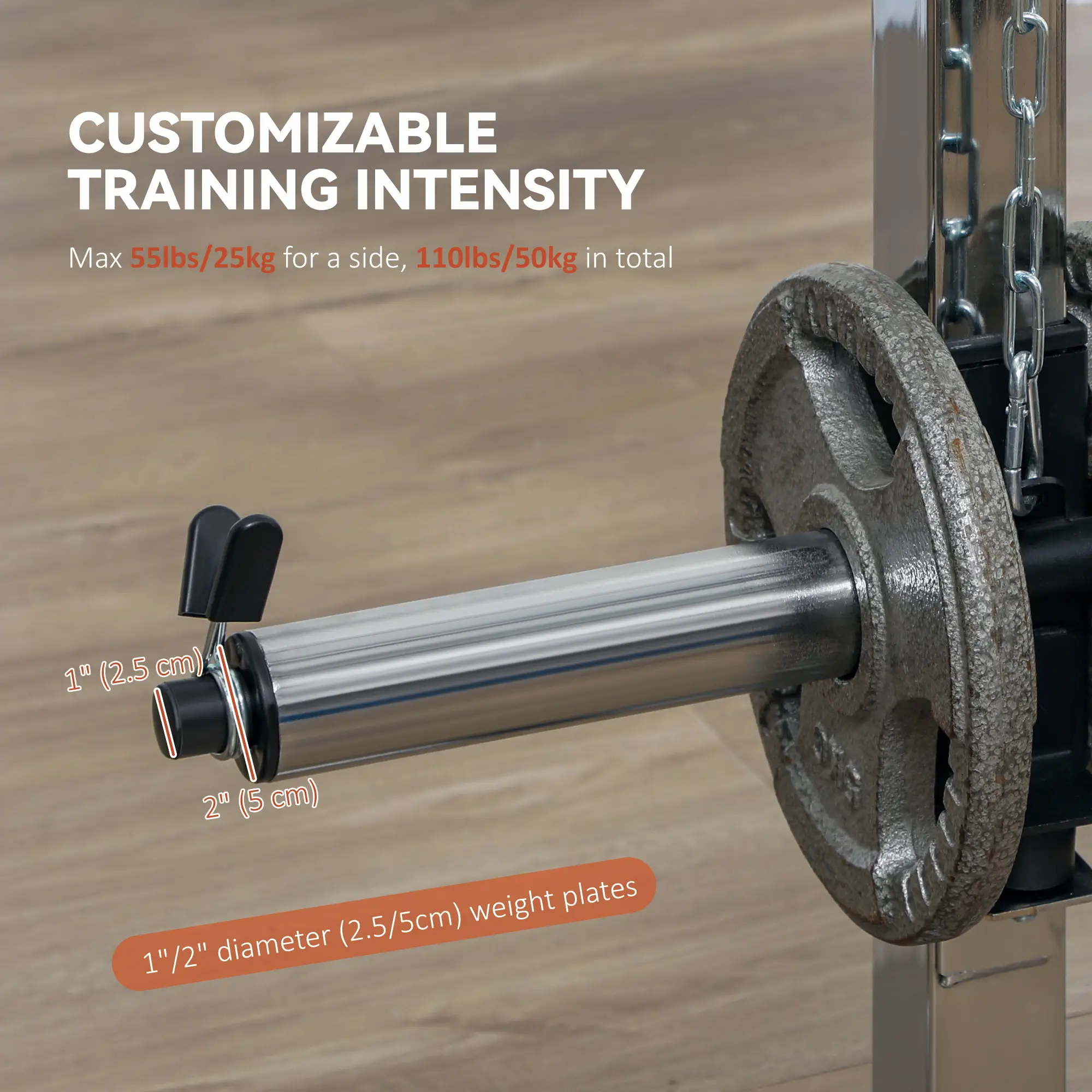 3 In 1 Smith Machine Power Rack, Cable Crossover, Pull Up Station, Squat Rack - Image 7