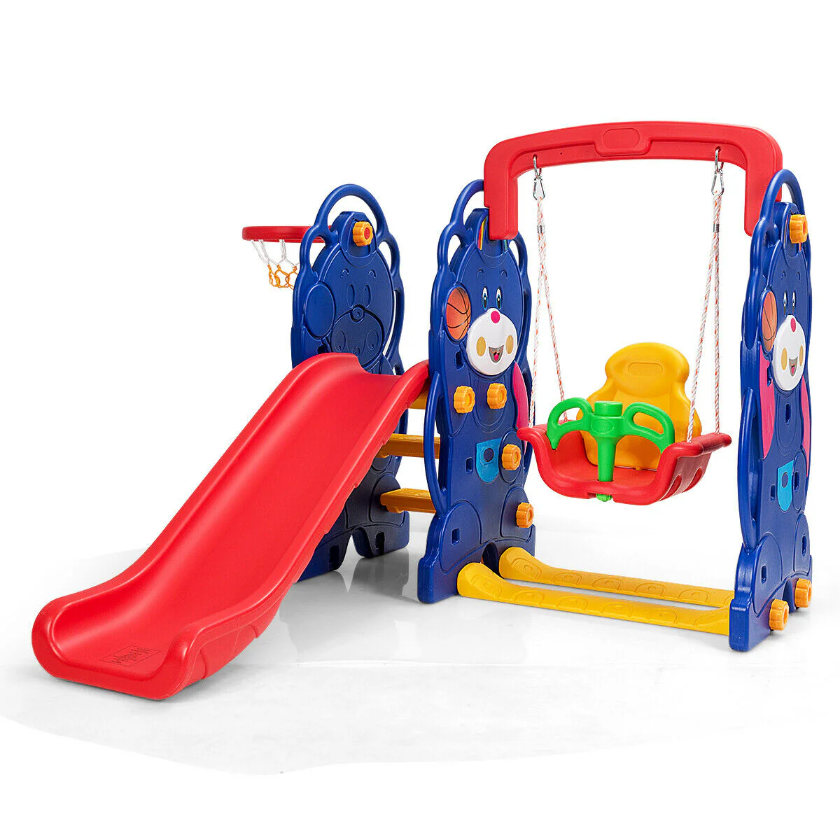 3-In-1 Toddler Climber Swing Playset, Multicolor