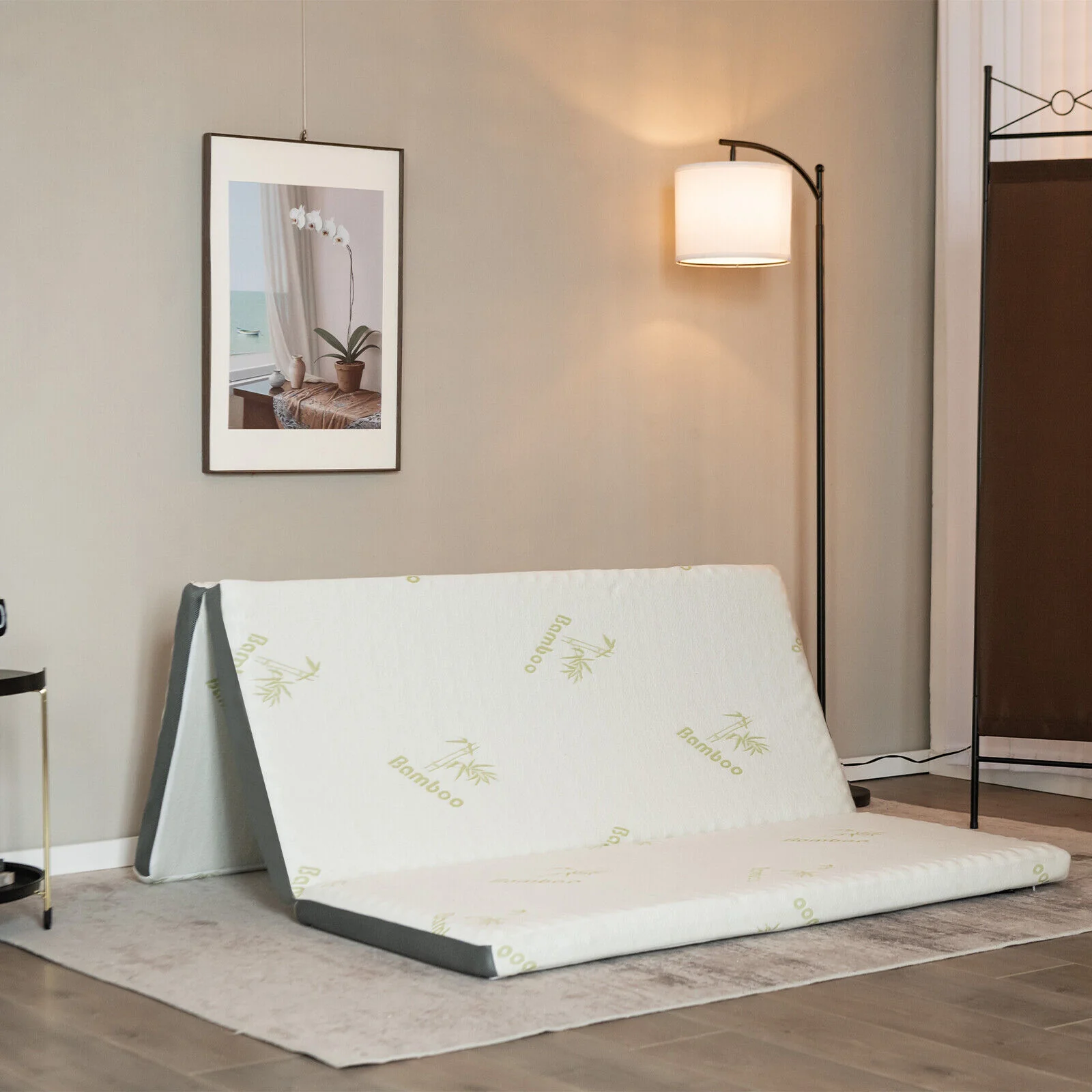 3 Inch Tri-fold Memory Foam Mattress Topper, Medium - Image 2