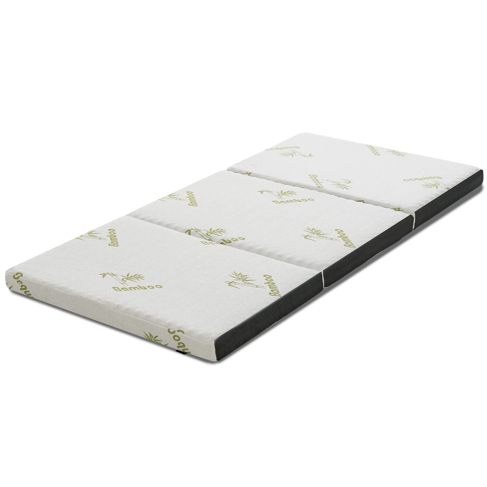 3 Inch Tri-Fold Memory Foam Mattress Topper, Portable With Bag, Small - Image 4