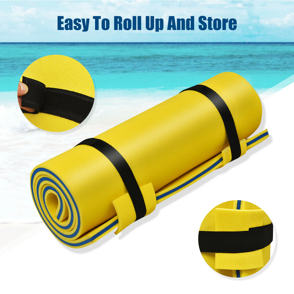 3-Layer Relaxing Tear-Proof Water Mat, Yellow - Image 6