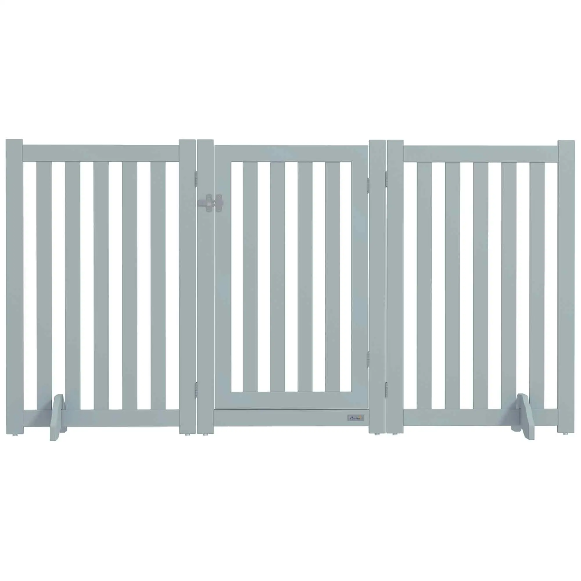 3-Panel Foldable Dog Gate, Medium Size, Grey