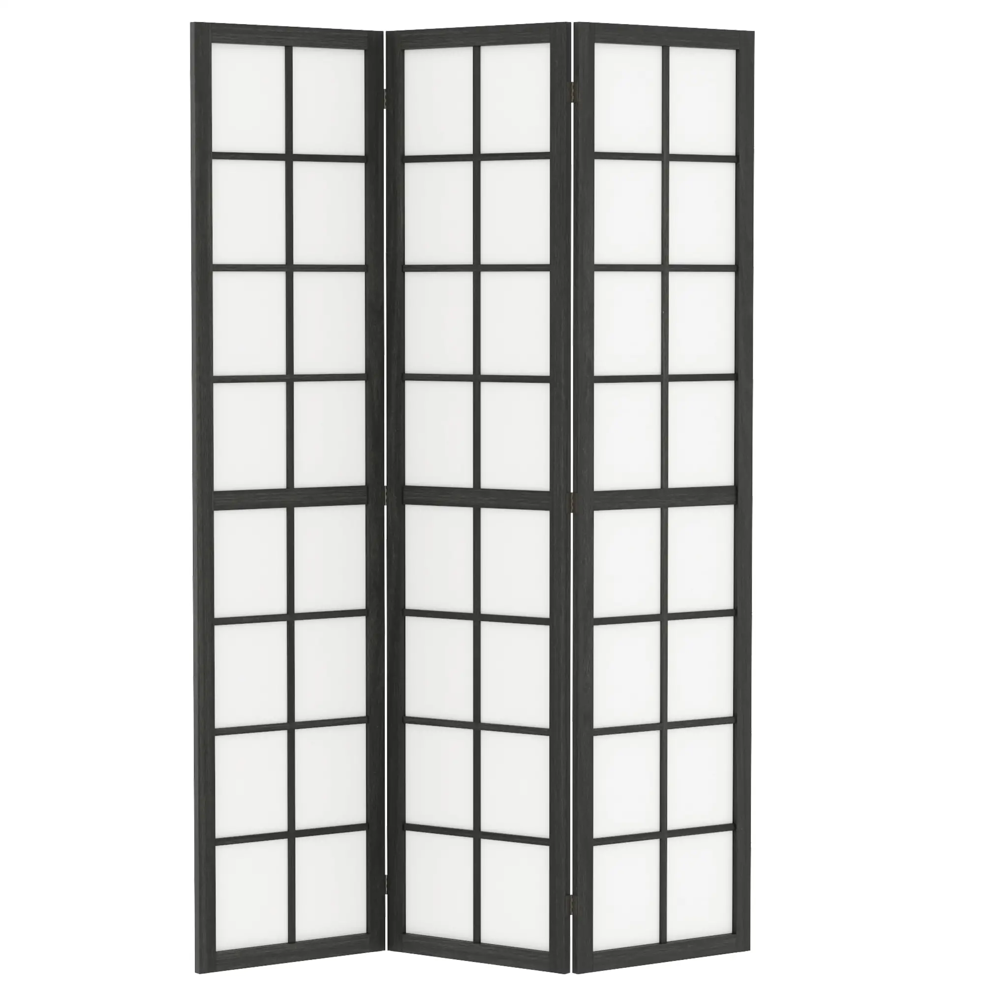 3 Panel Room Divider, 5.6 ft Folding Partition, Black - Image 11