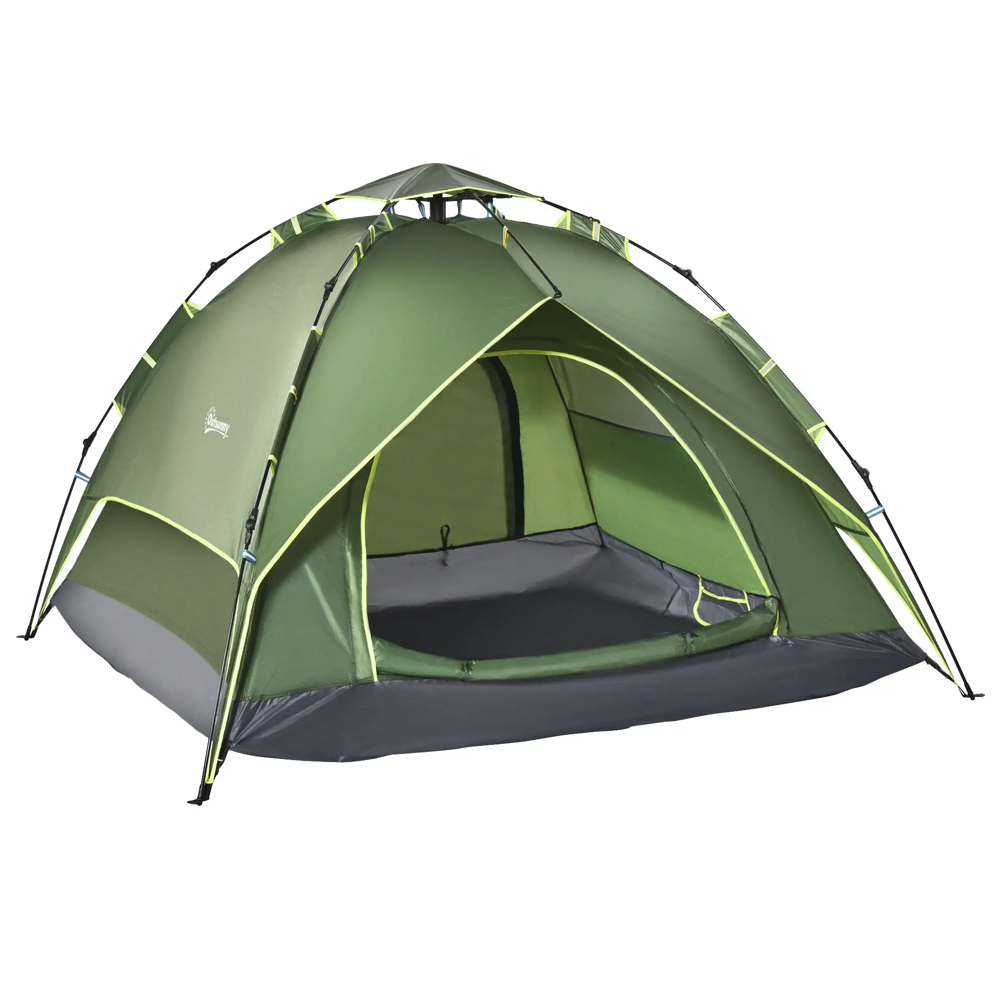 3 Person Camping Tent, 1000mm Waterproof, Dark Green - Image 11