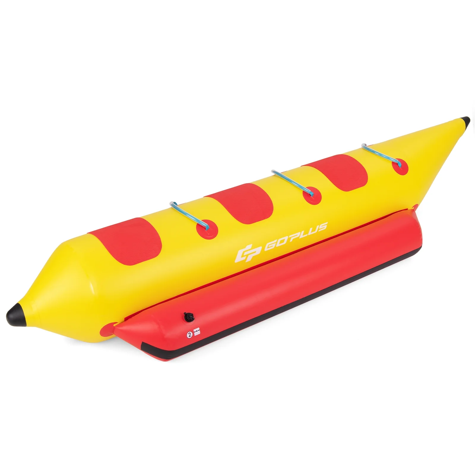 3-Person Inflatable Banana Boat, Electric Air Pump, Carrying Bag, Repair Kit, Yellow - Image 5