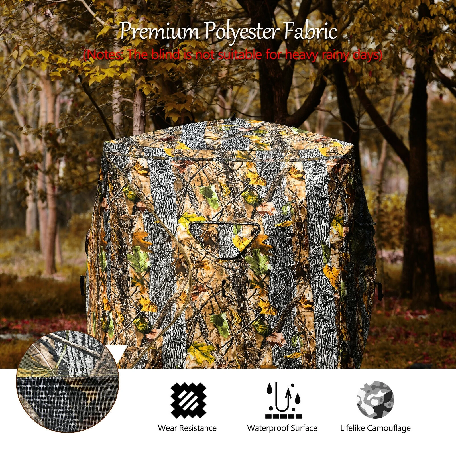 3 Person Portable Tent, Slide Mesh Window, Camouflage - Image 7