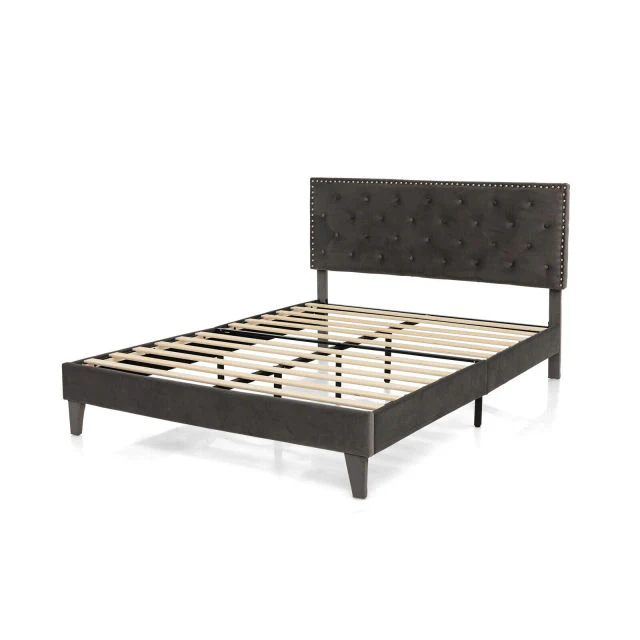 3-Piece Bedroom Set, Queen Bed, 2 Rattan Nightstands, 3-Globe Floor Lamp - Image 3