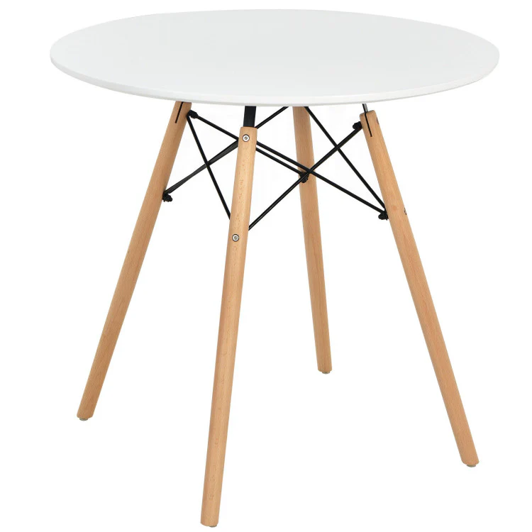 3-Piece Dining Set, Round Table With 2 Hollow Plastic Chairs - Image 4