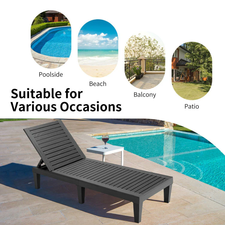3-Piece Patio Lounge Set, Adjustable Recliner Chairs, Round Side Table - Image 6
