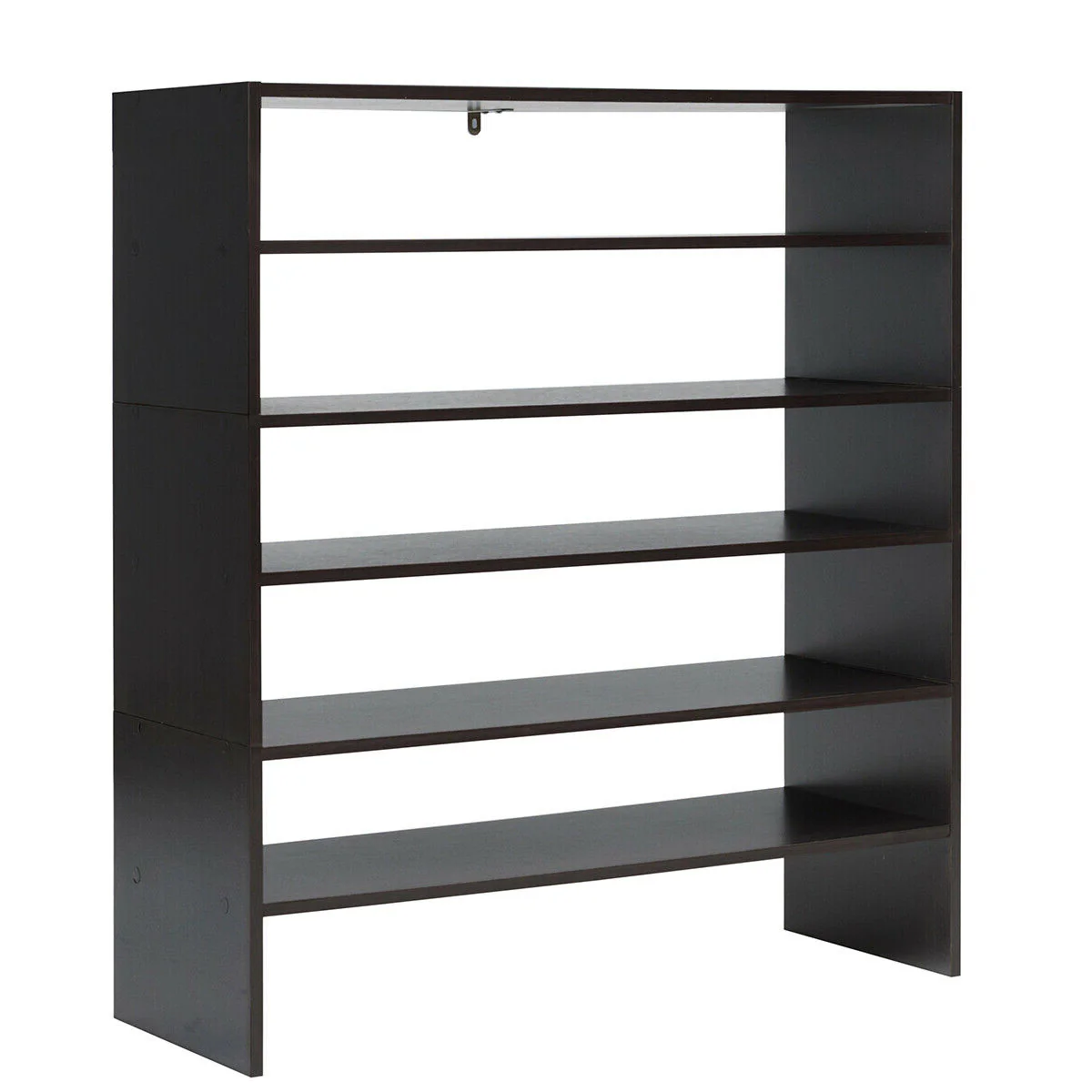 3 Piece Stackable Multi-Shape Shoe Rack, 31-Inch, Brown - Image 4