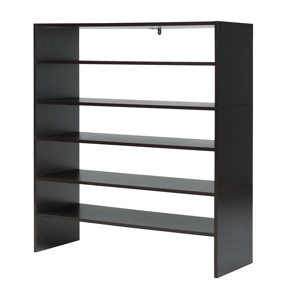 3 Piece Stackable Multi-Shape Shoe Rack, 31-Inch, Brown - Image 5