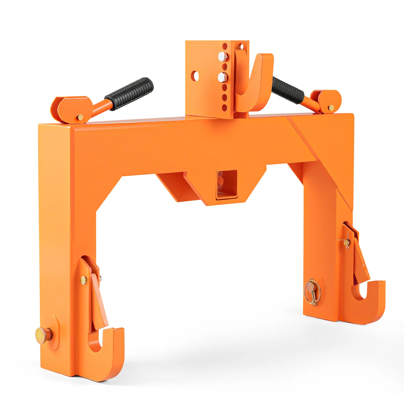 3-Point Quick Hitch, 5 Level Adjustable Bolt, Orange - Image 4