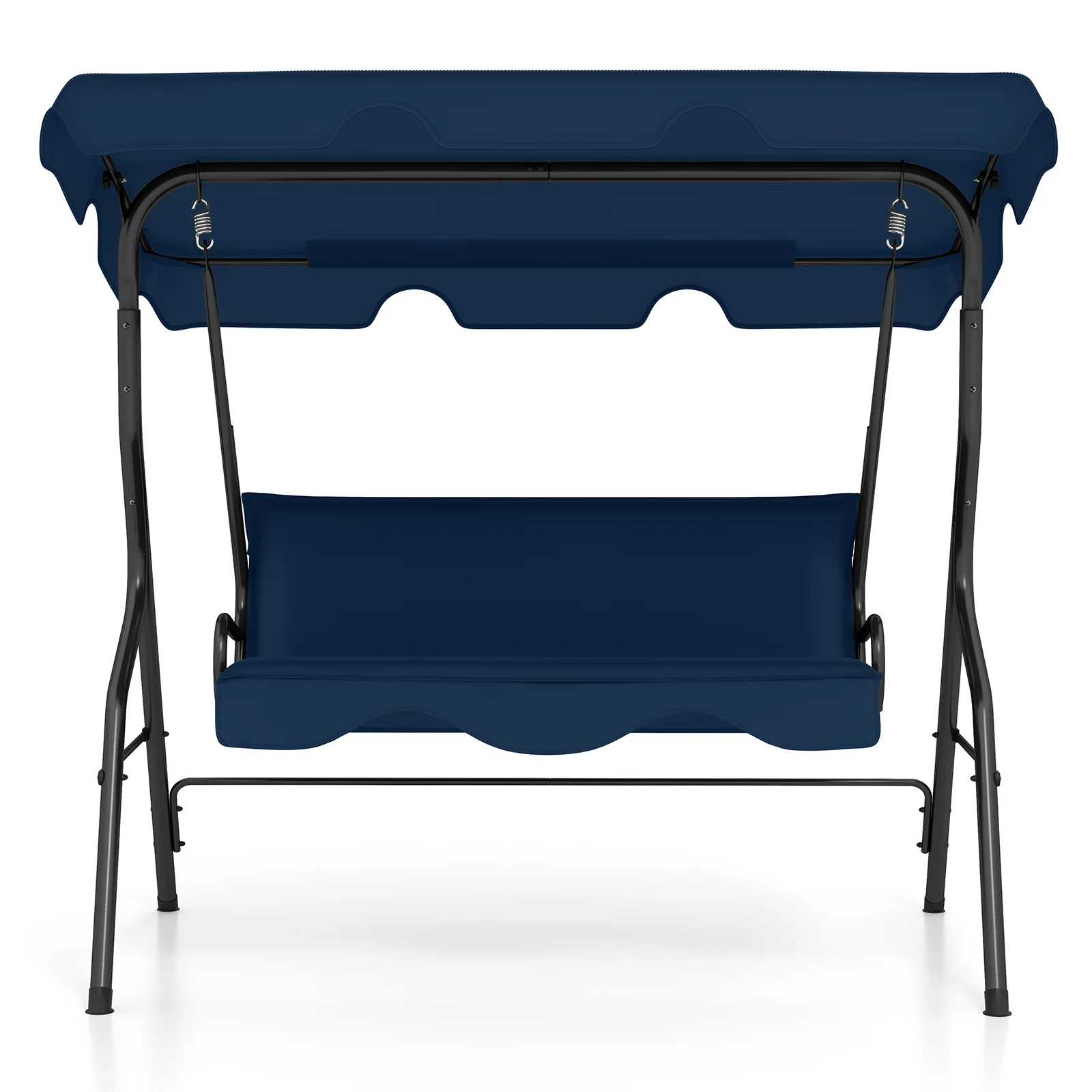 3-Seat Outdoor Patio Canopy Swing, Navy