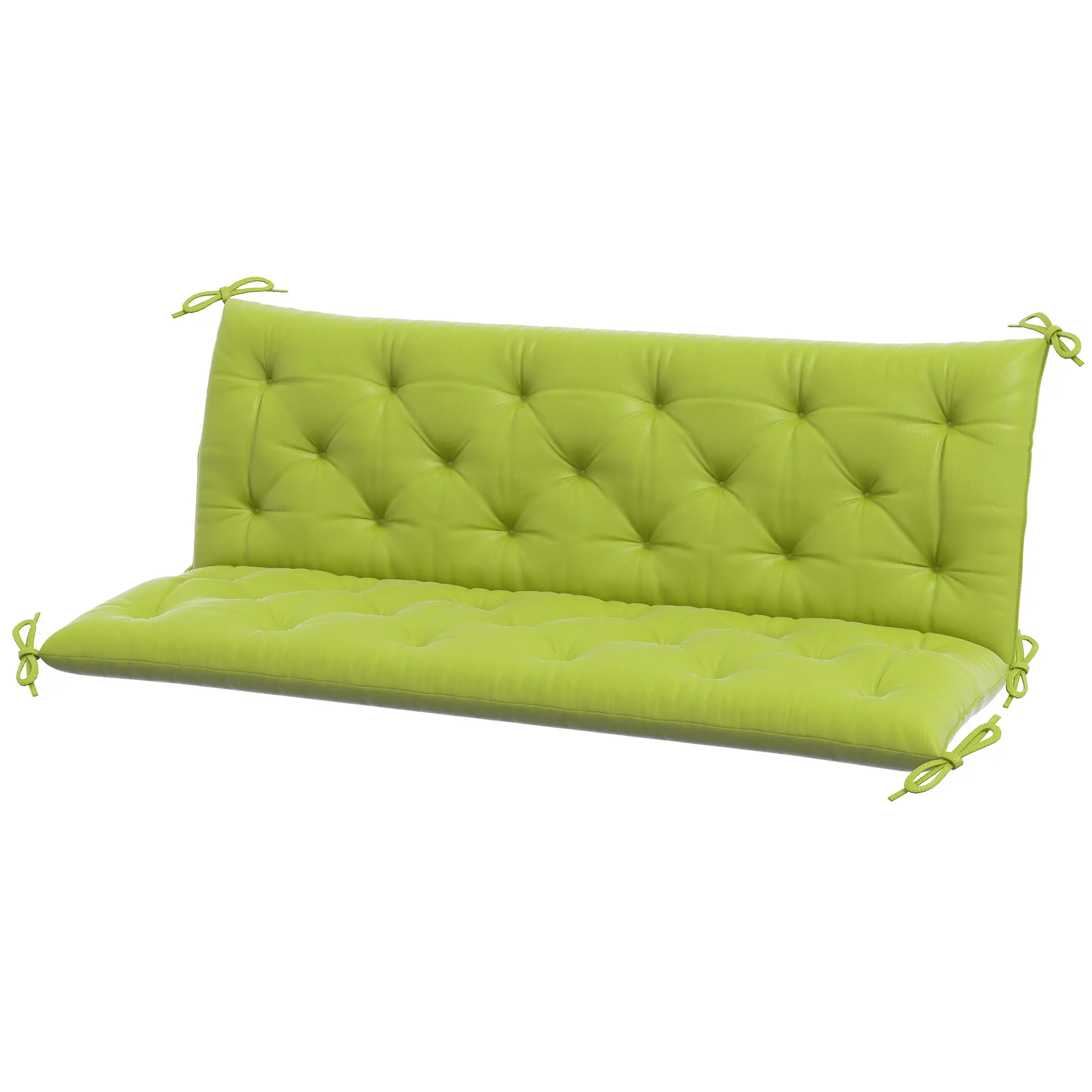 3-Seater Outdoor Bench Swing Cushions, Light Green - Image 11