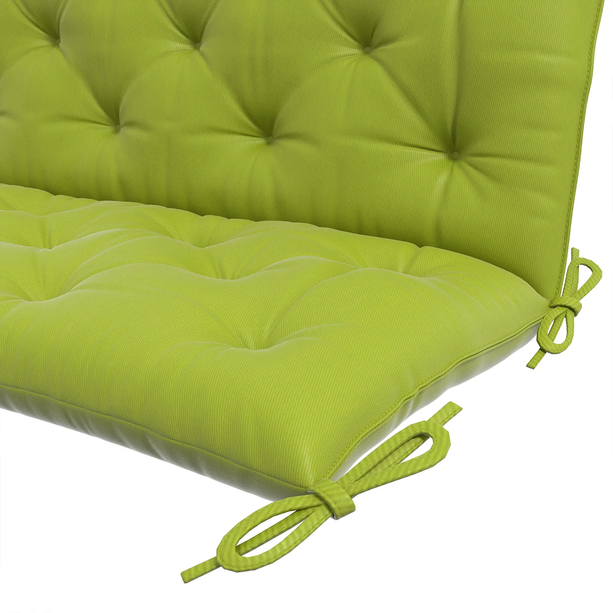 3-Seater Outdoor Bench Swing Cushions, Light Green - Image 9