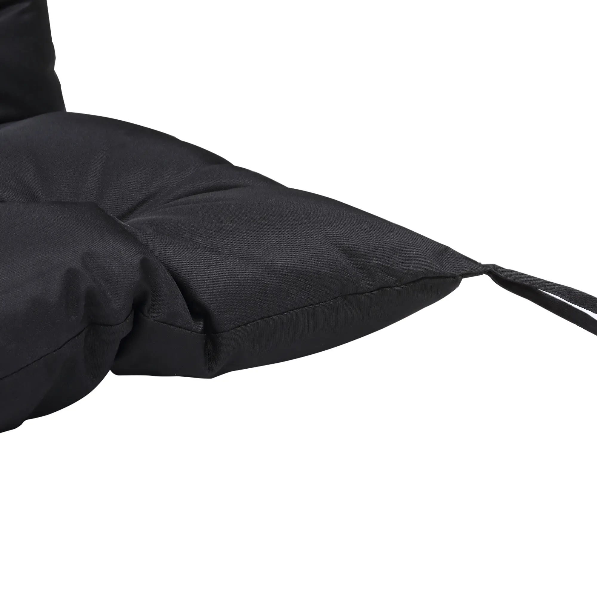 Porch Swing Cushion Garden Bench Cushion with Backrest, Non-Slip 3-Seater Thick Pad, Swing Chair Mat Replacement for Indoor and Outdoor, 59.1" x 38.6", Black - Image 10