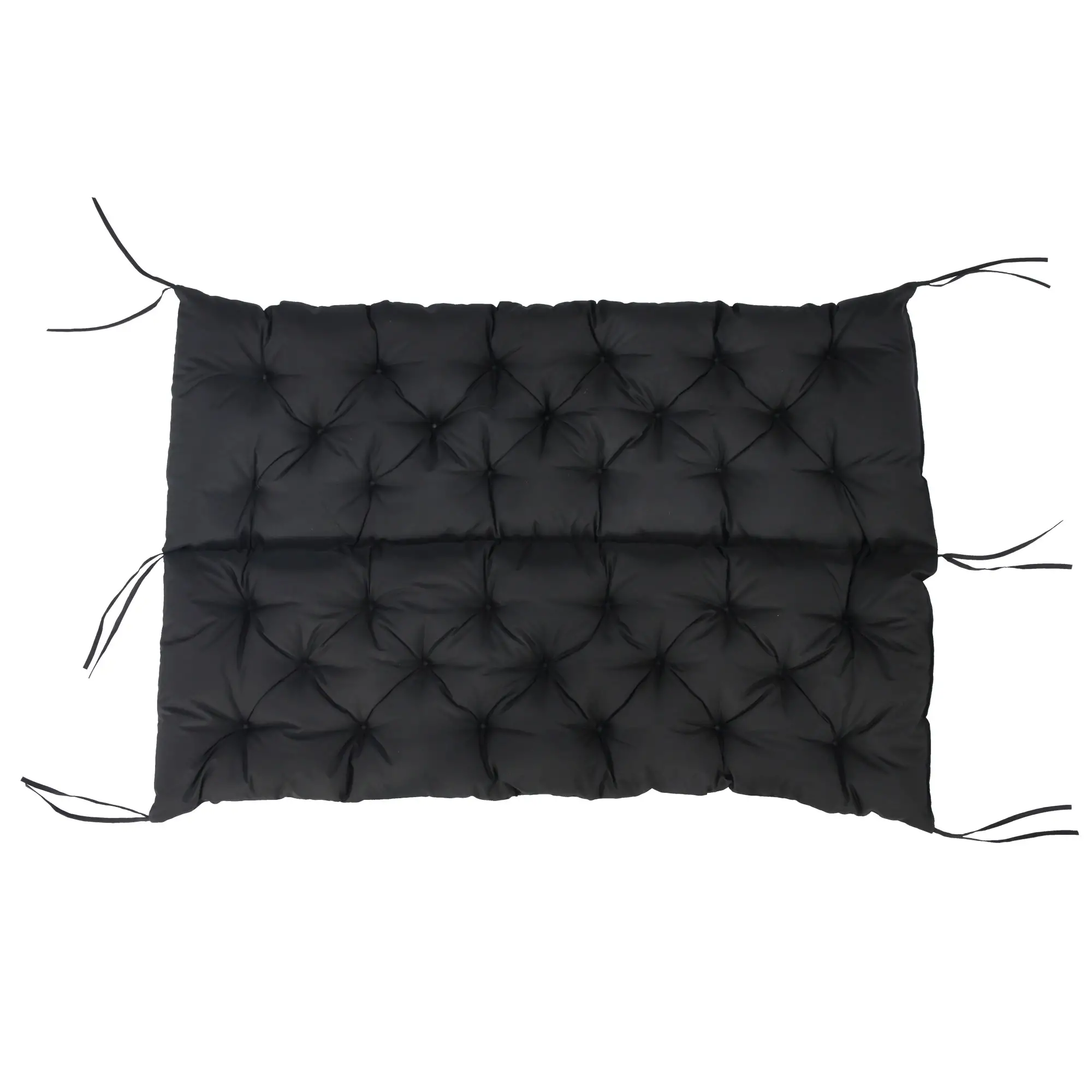 Porch Swing Cushion Garden Bench Cushion with Backrest, Non-Slip 3-Seater Thick Pad, Swing Chair Mat Replacement for Indoor and Outdoor, 59.1" x 38.6", Black - Image 11