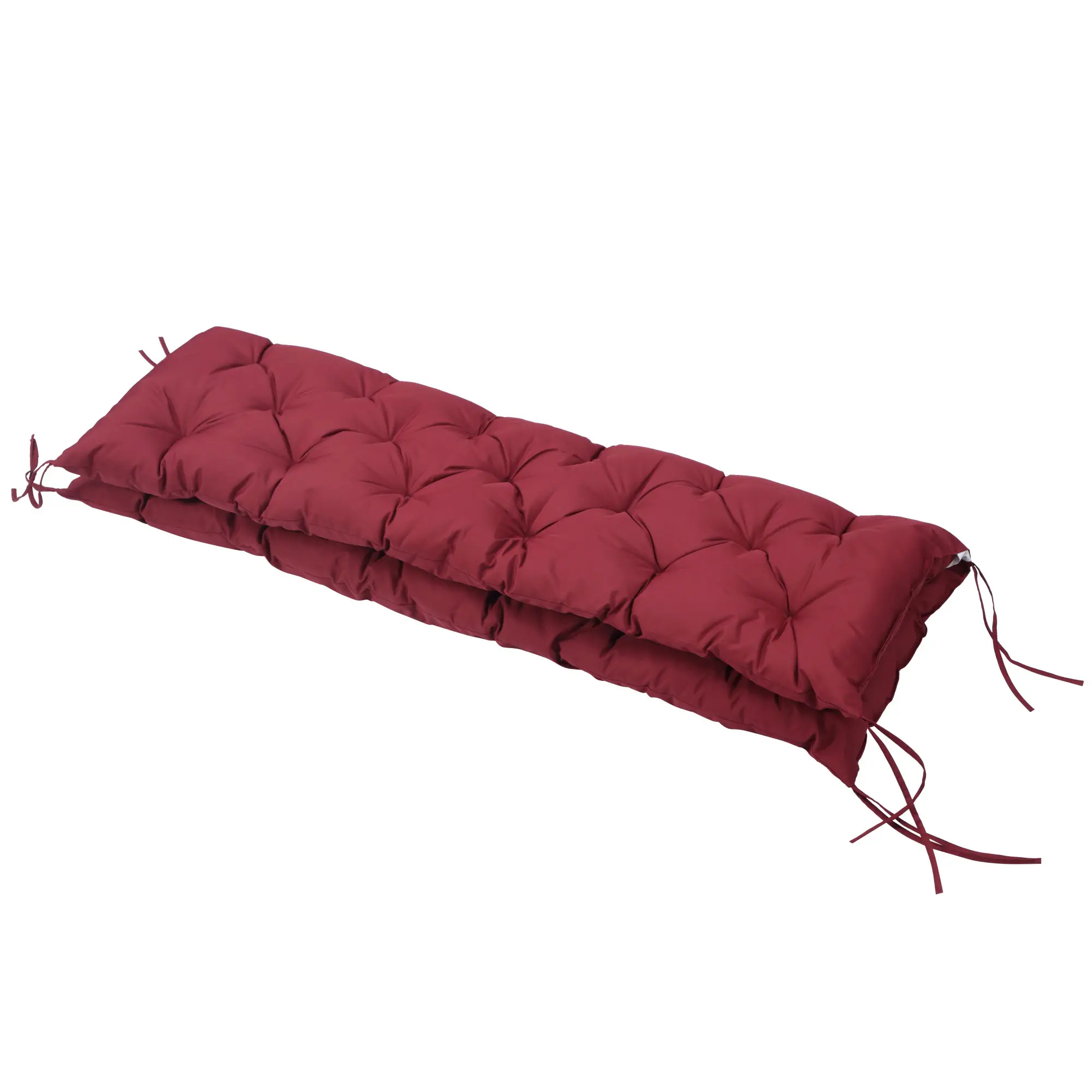 3 Seater Outdoor Swing Cushions, Backrest, Patio Furniture, Wine Red - Image 9