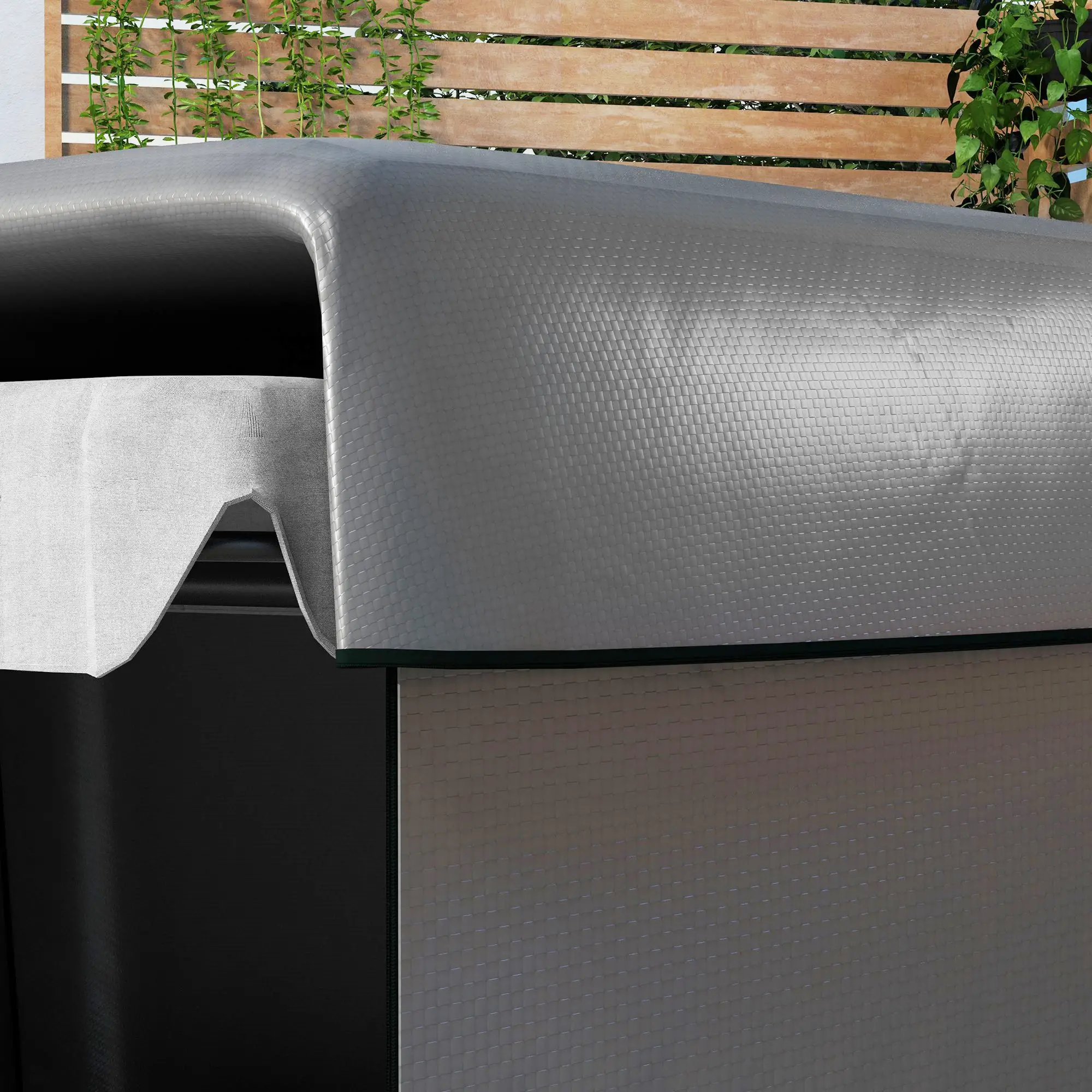 3-Seater Patio Swing Cover, Waterproof, 85" x 61" x 59", Dark Grey - Image 7