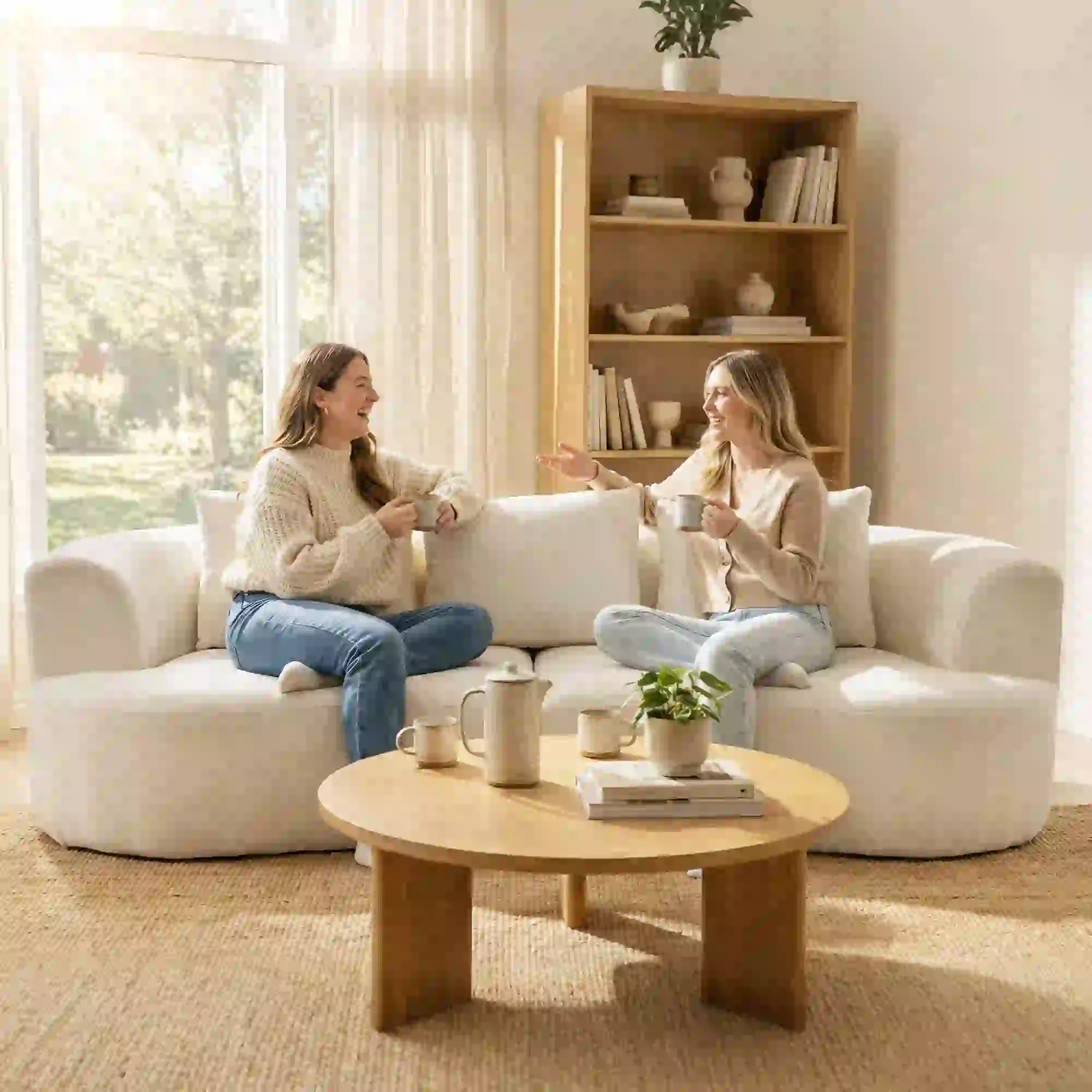 3 Seater Sofa, 102" Cream White, Chenille Couch With Spring Cushions, Cream White - Image 10