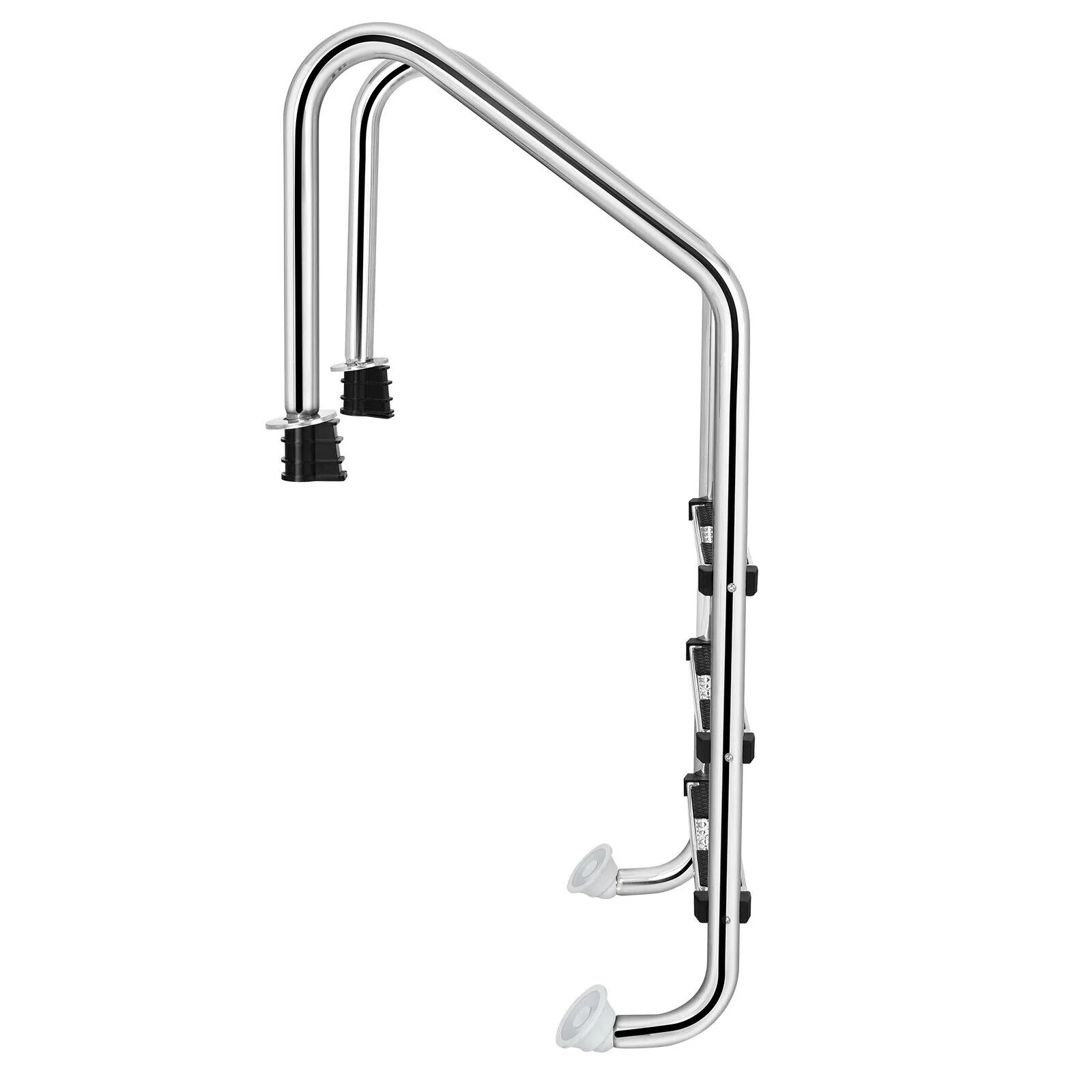 3-Step Stainless Steel Pool Ladder, Anti-Slip Step, Silver - Image 8