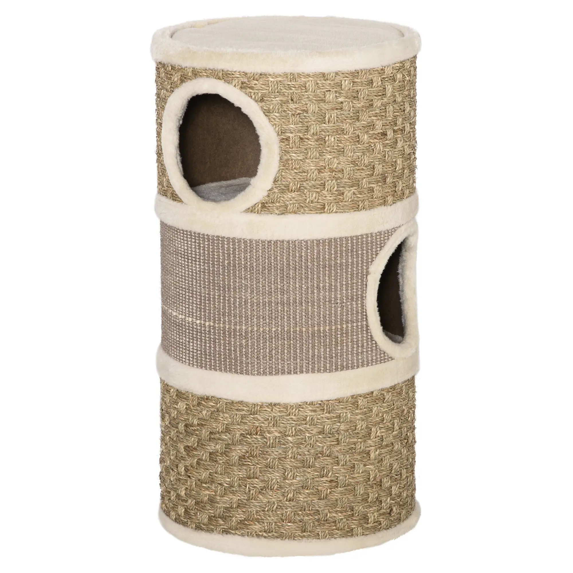 3 Story Cat Condo with Sisal Scratching Surface, 15" x 28", Khaki Brown - Image 12