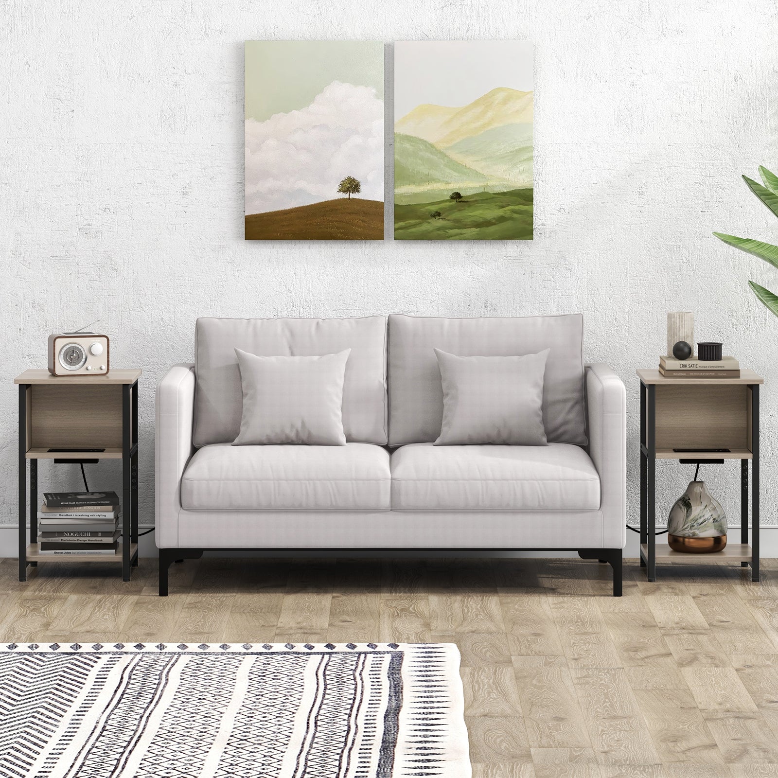 3-Tier End Table With USB Ports, Power Outlets, 1 Piece - Image 7
