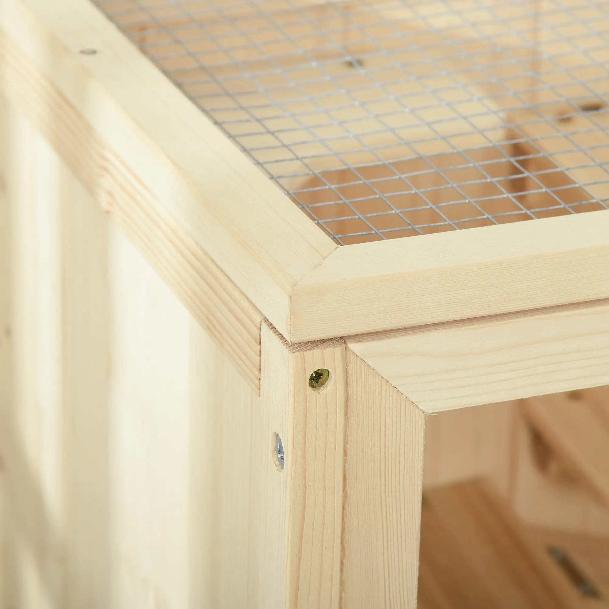 3 Tier Fir Wood Hamster Cage, Small Animals Play House, Exercise Center - Image 9