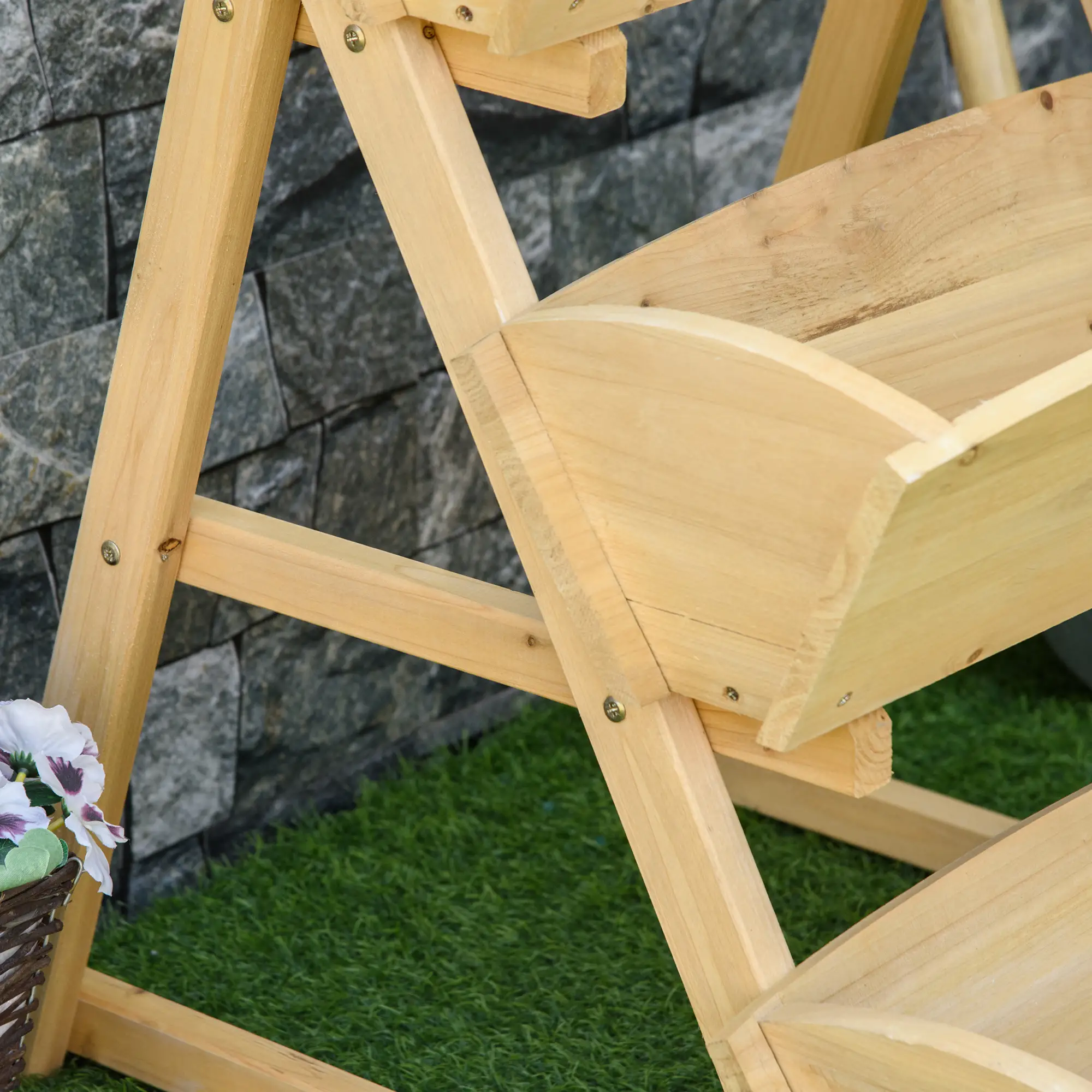 3 Tier Raised Garden Bed, Wooden Elevated Planter Box Kit - Image 10