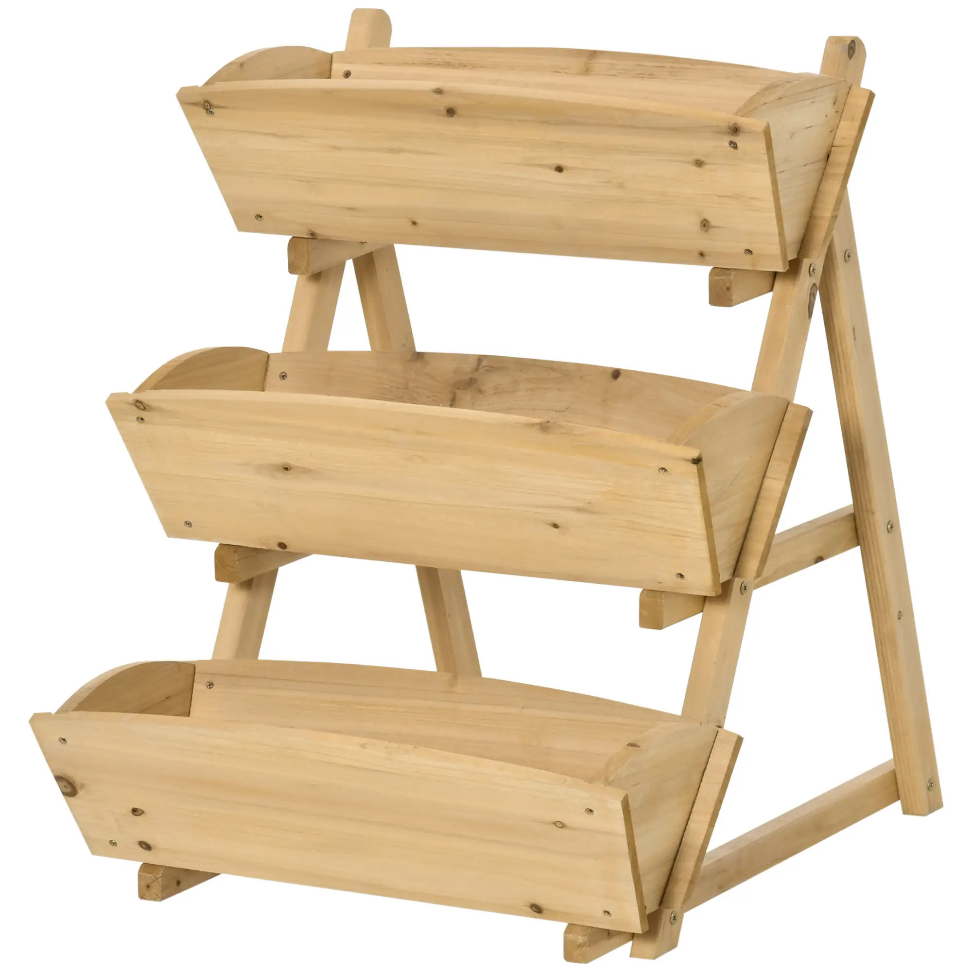 3 Tier Raised Garden Bed, Wooden Elevated Planter Box Kit - Image 11