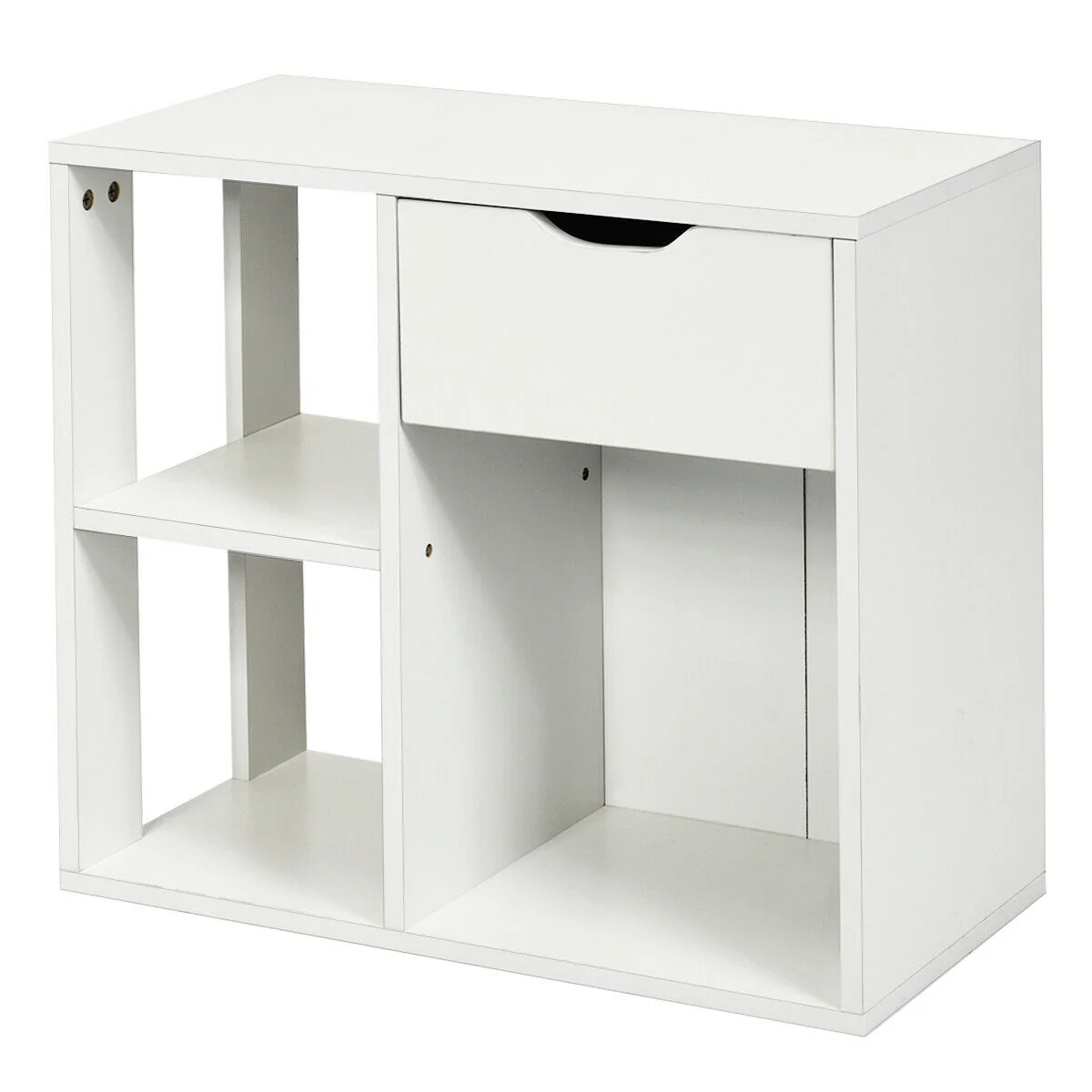 3-Tier Side Table With Storage Shelf And Drawer, White - Image 9