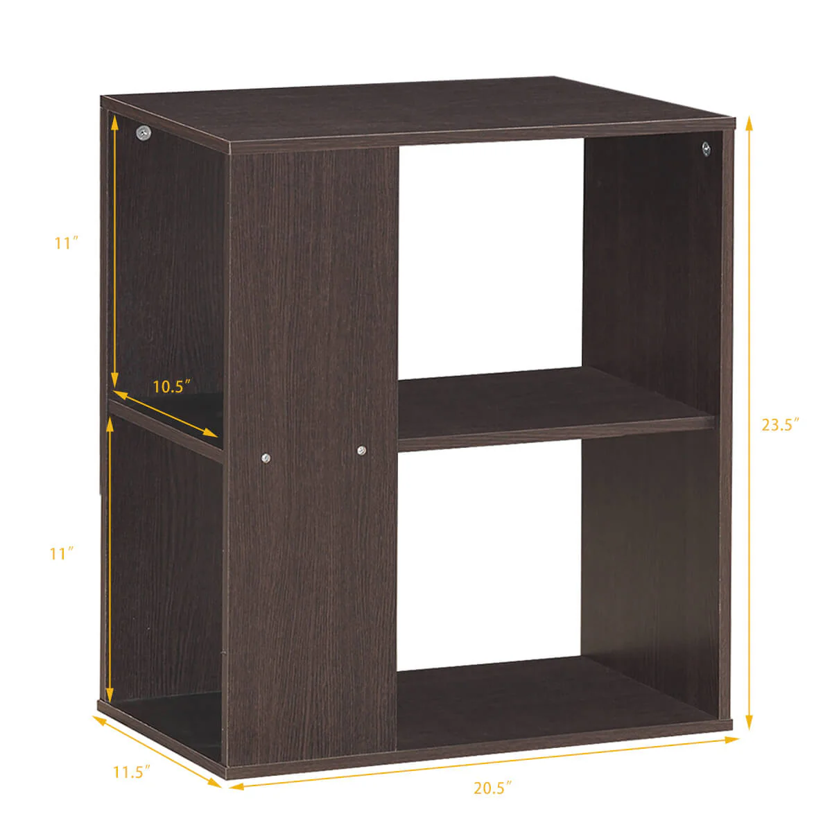3-Tier Side Table With Storage Shelves, Brown - Image 5