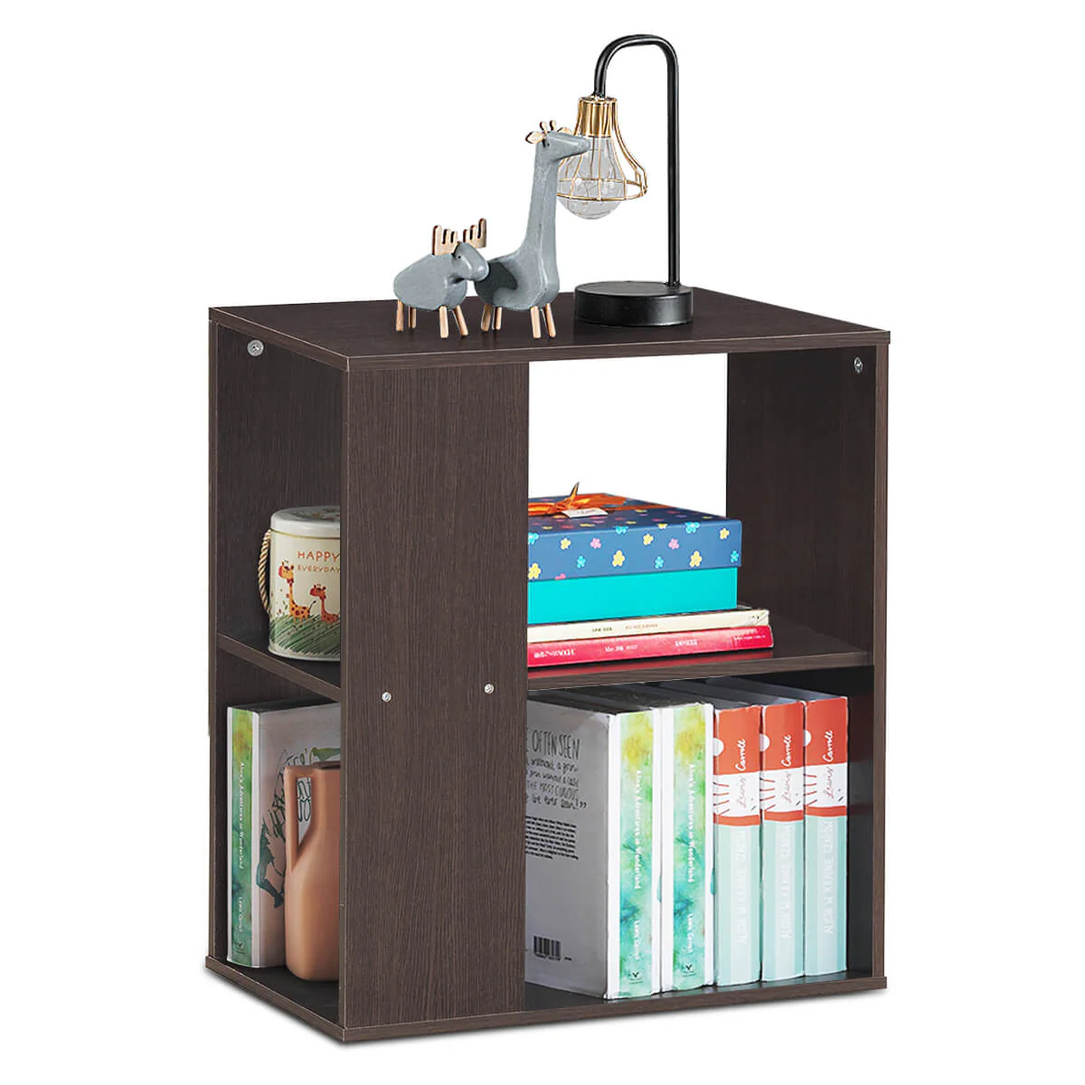 3-Tier Side Table With Storage Shelves, Brown - Image 8