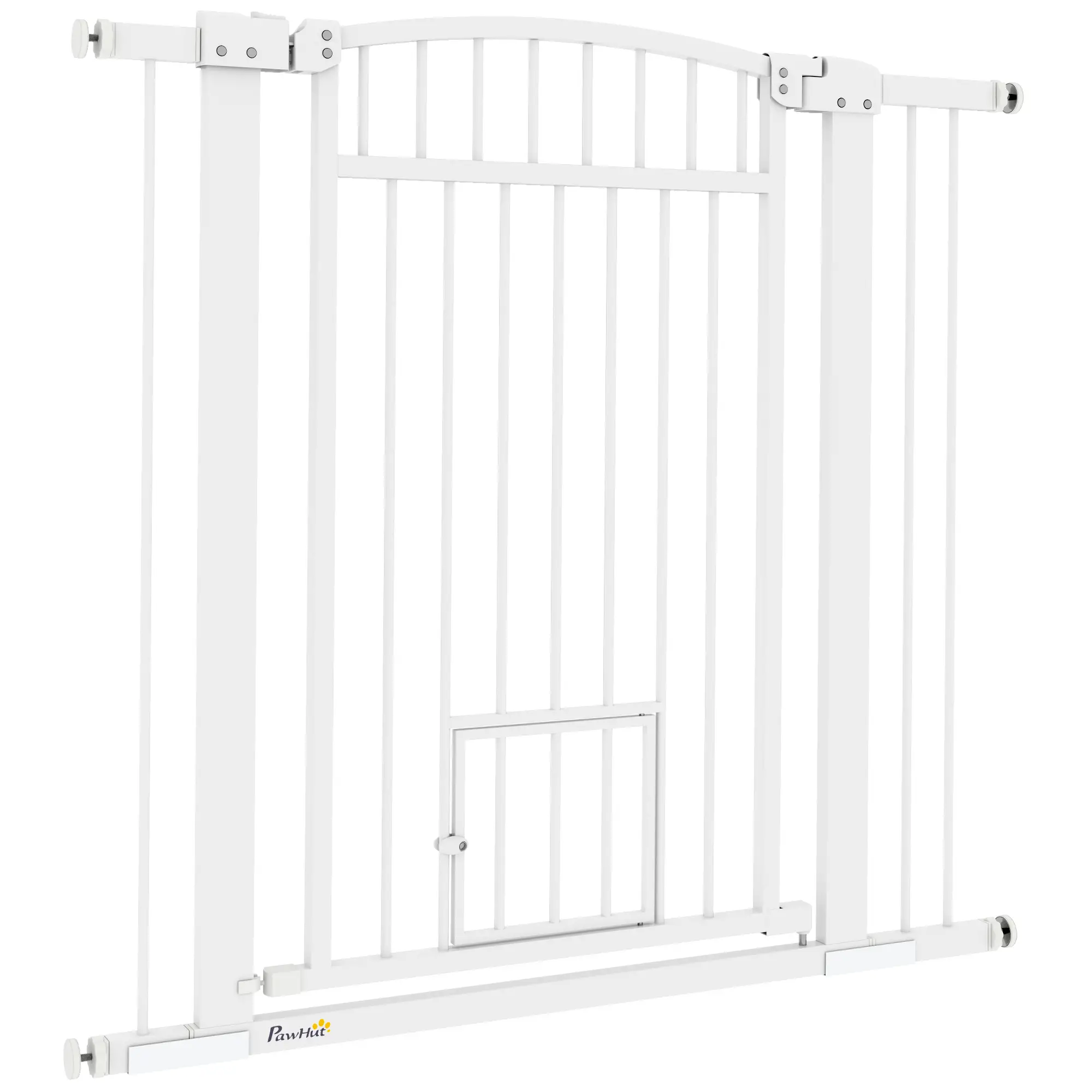 30-41 Inch Extra Wide Pet Gate, 37 Inch H, Small Door, Extension Kit