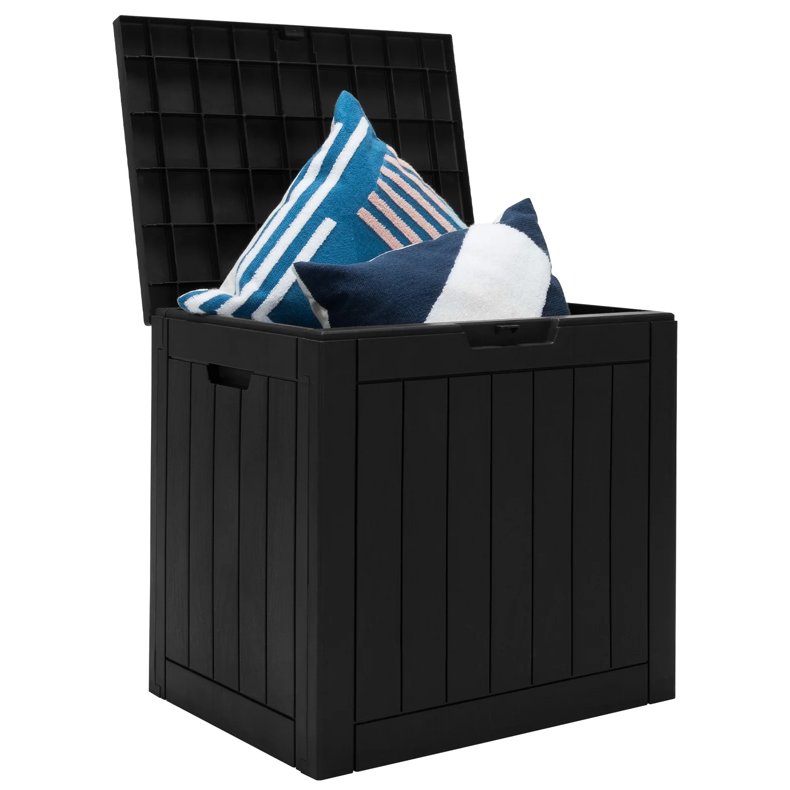 30 Gallon Deck Box, Storage Seating Container, Black - Image 5