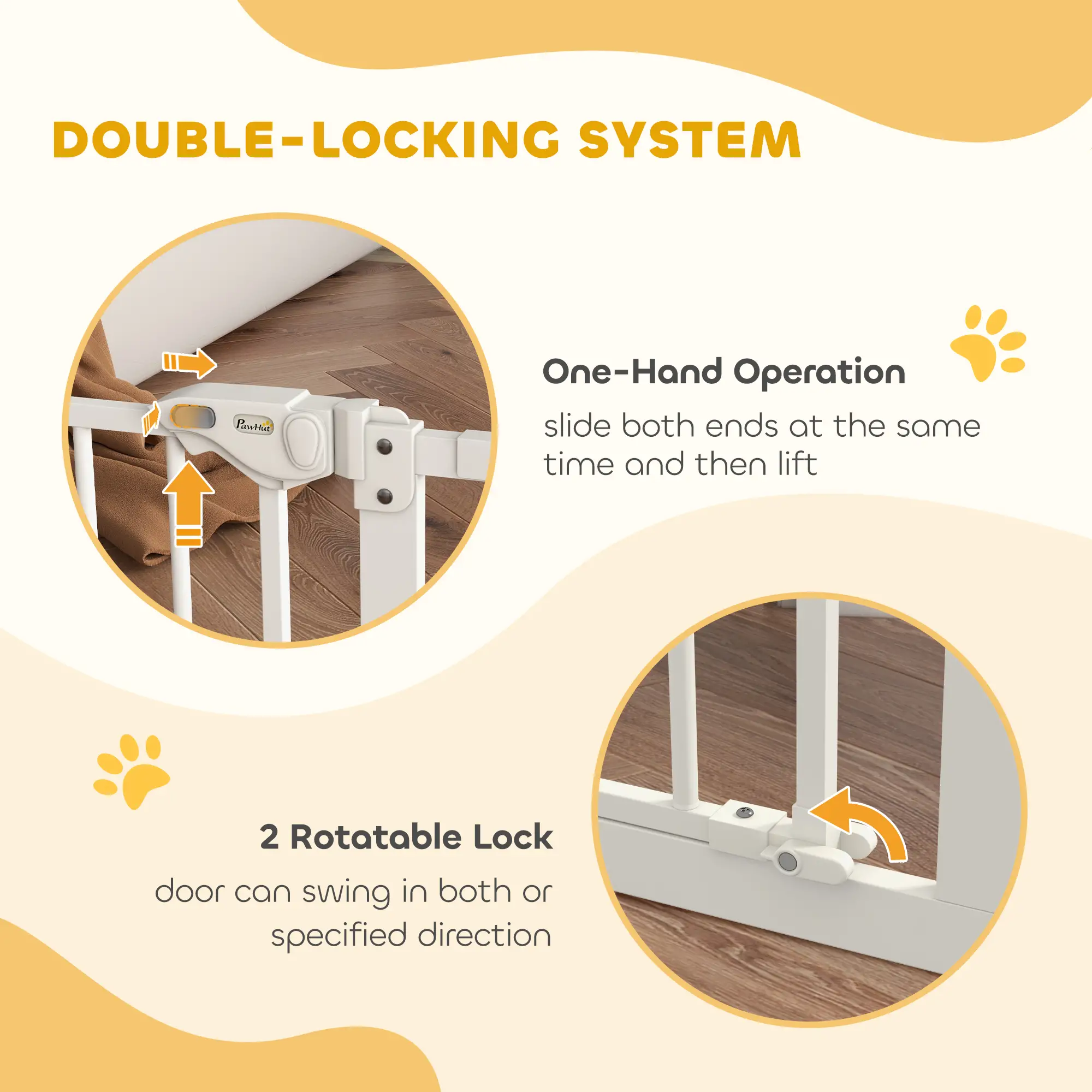 30 Inch Pet Gate with Door, 7", 8", 12" Extensions Kit - Image 6