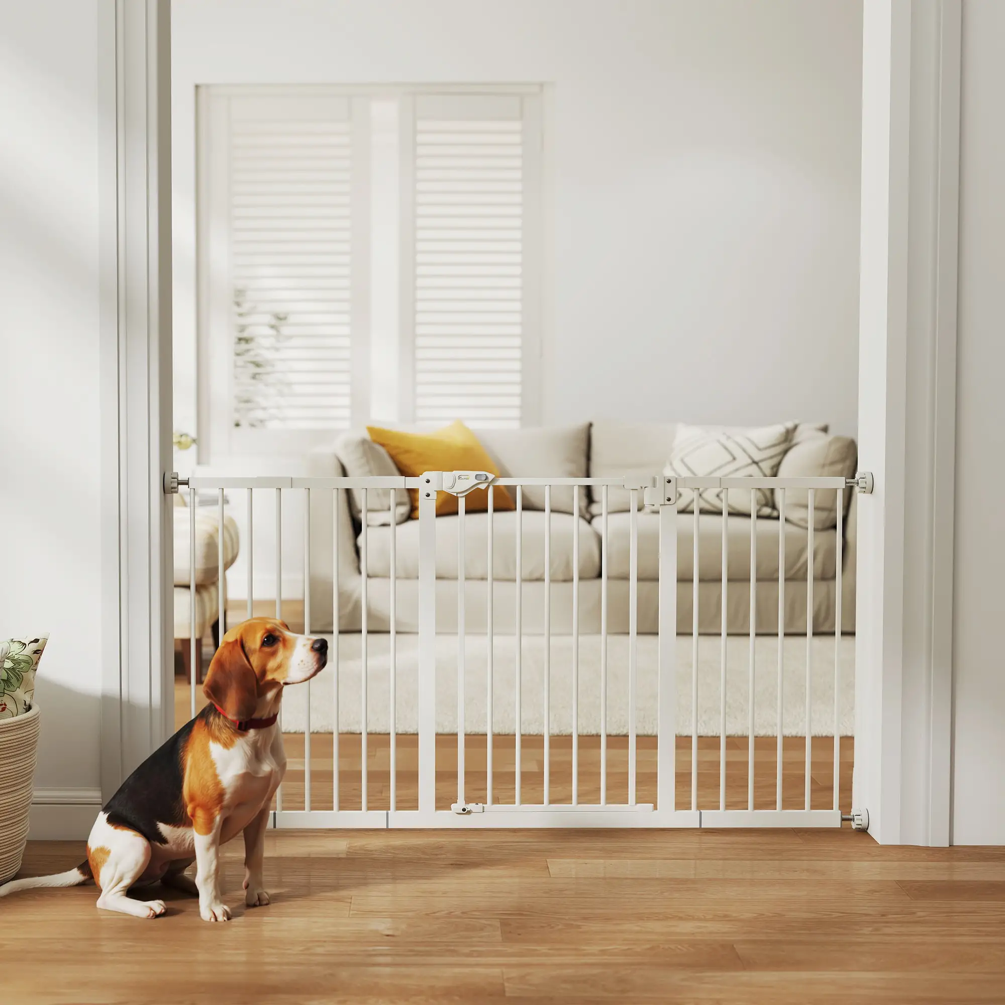 30 Inch Pet Gate with Door, 7", 8", 12" Extensions Kit - Image 8