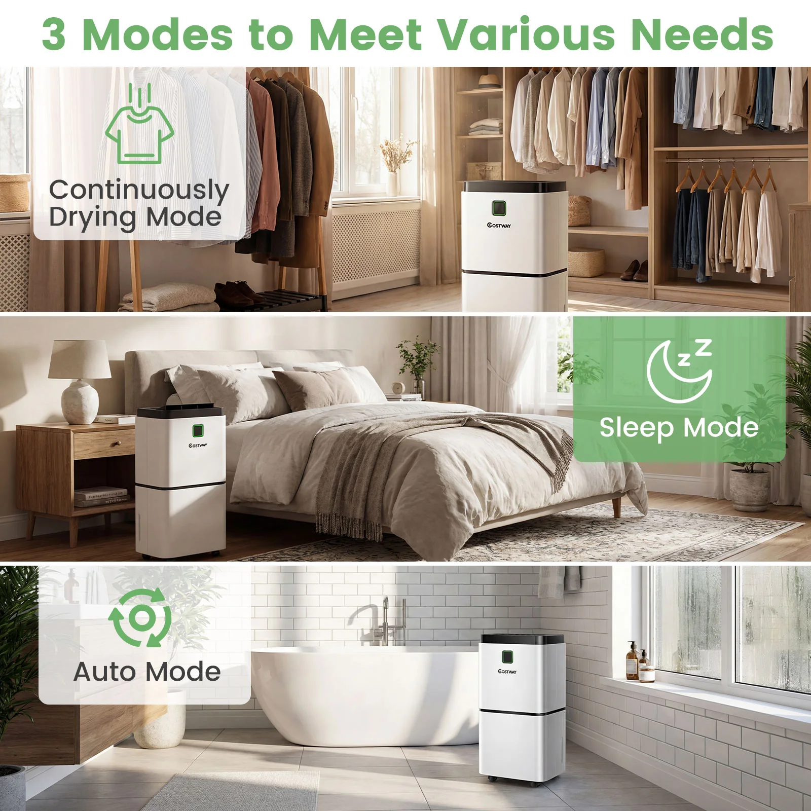30 Pints Dehumidifier, 1500 Sq. Ft, Medium To Large Room, White - Image 6