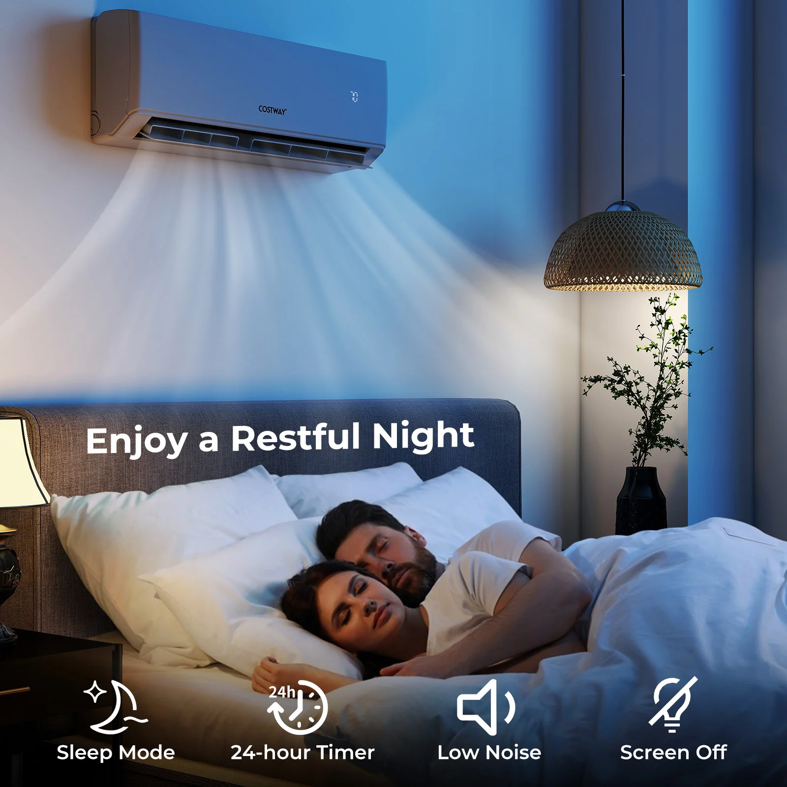 30000 BTU 4 Zone 23 SEER2 Mini Split AC, Heat Pump, 7K + 7K + 7K + 18K, White - Image 10
