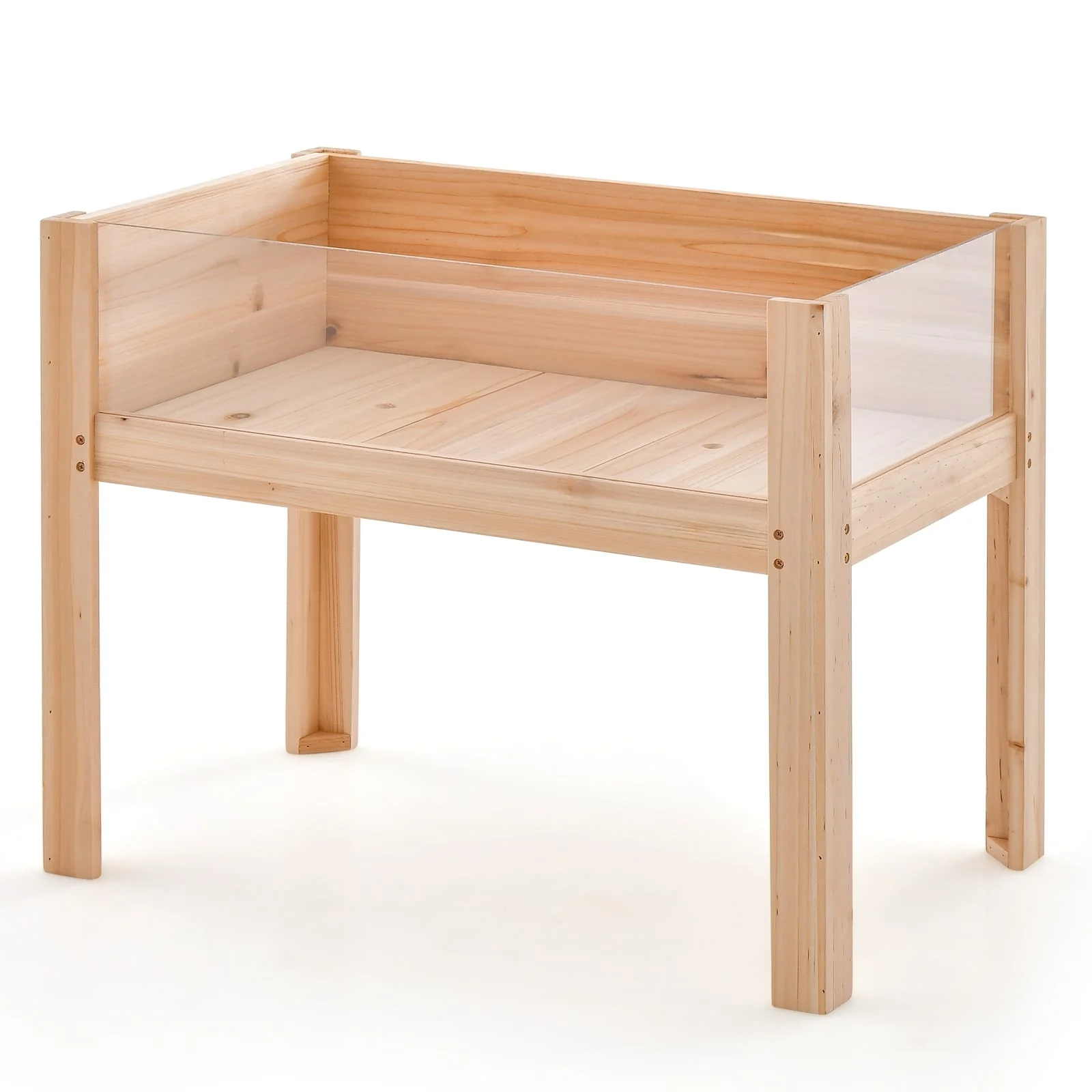 30/47 Inch Wooden Raised Garden Bed-S, Natural